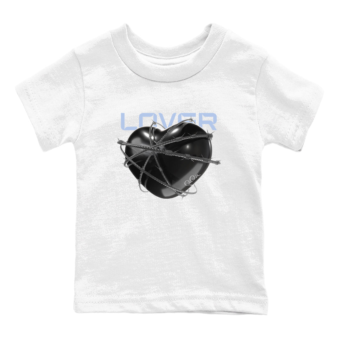 Heart Lover snkmatch Tee Kids - Air Jordan 11 Black and Varsity Royal