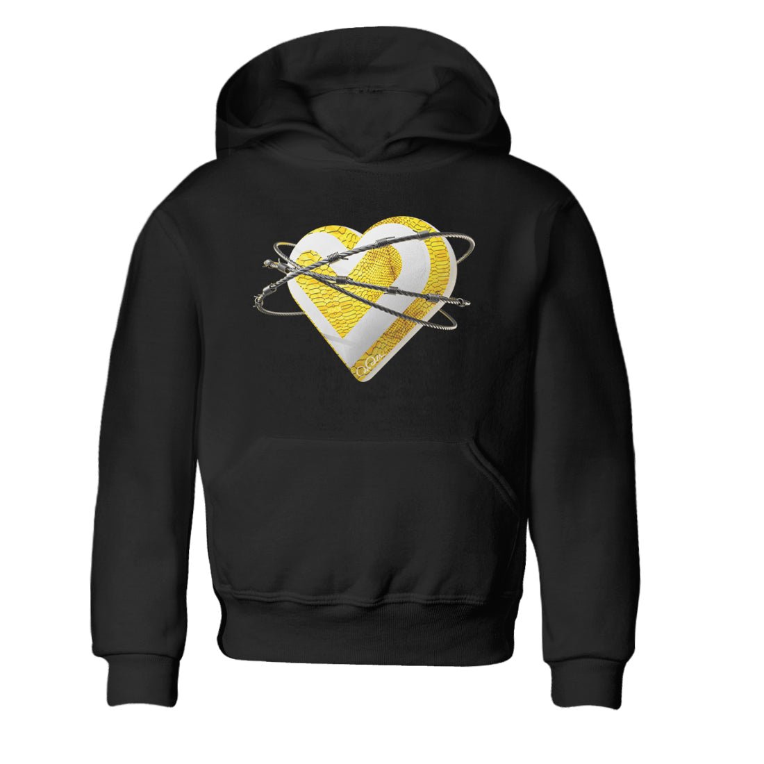 Heart Lover Kids Tops - Air Jordan 11 Yellow Python