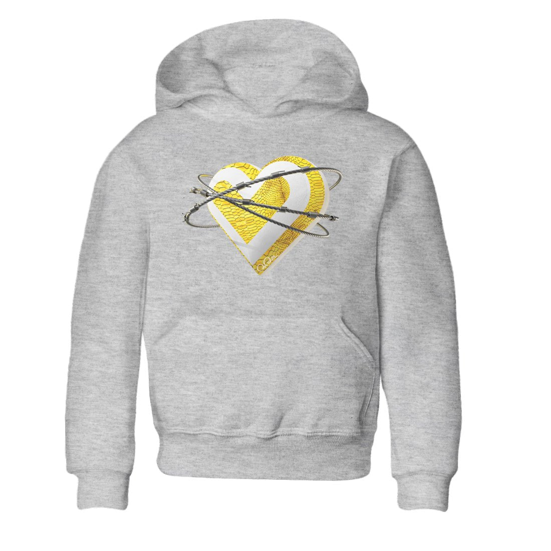 Heart Lover Kids Tops - Air Jordan 11 Yellow Python