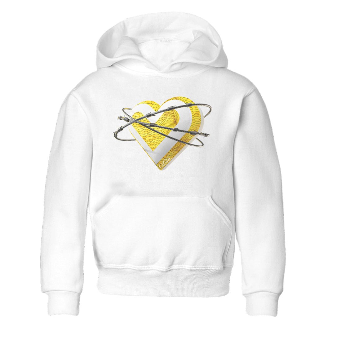 Heart Lover Kids Tops - Air Jordan 11 Yellow Python