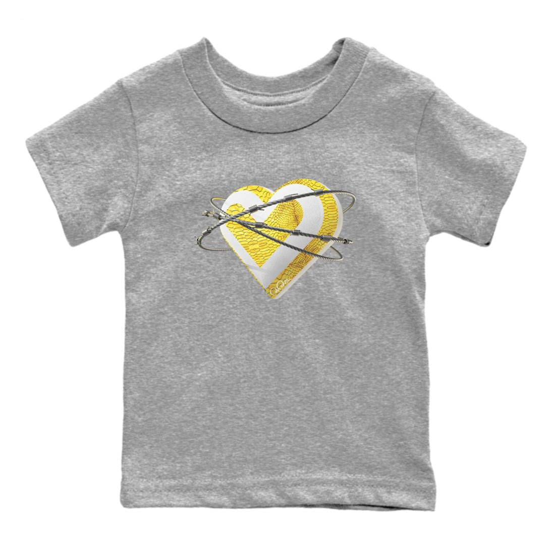 Heart Lover Kids Tops - Air Jordan 11 Yellow Python