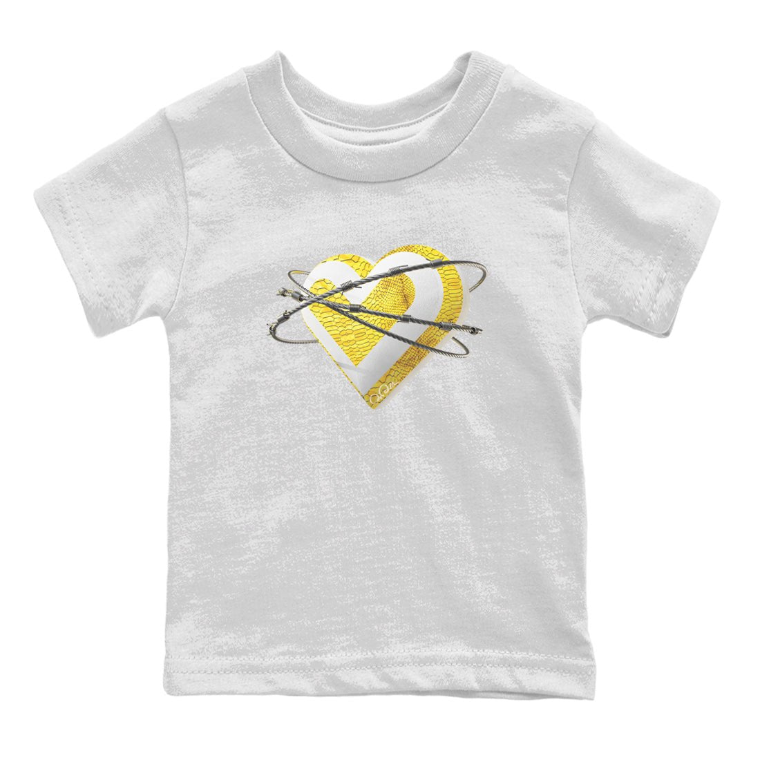 Heart Lover Kids Tops - Air Jordan 11 Yellow Python