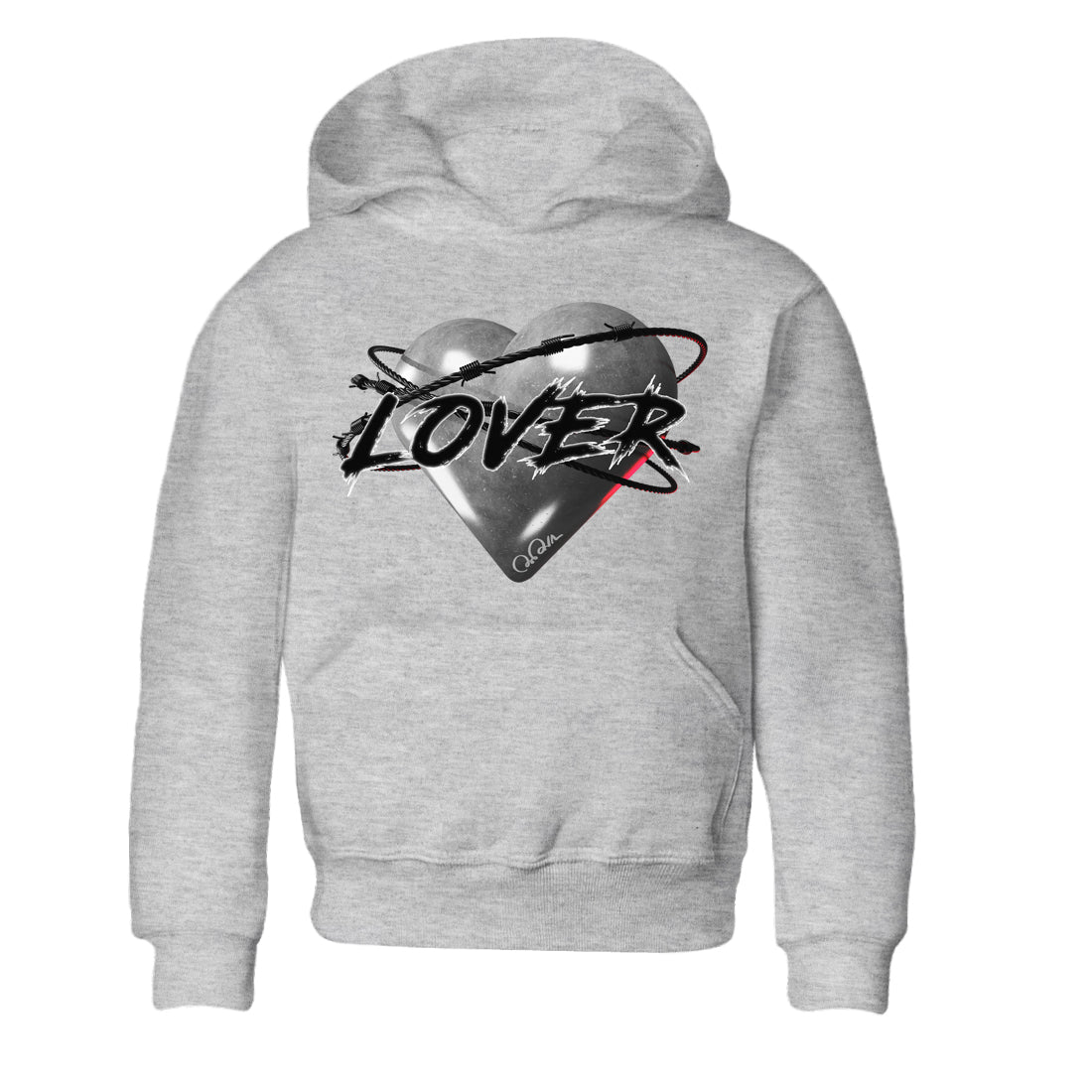 Heart Lover Kids Tops - Air Jordan 14 Metallic Silver