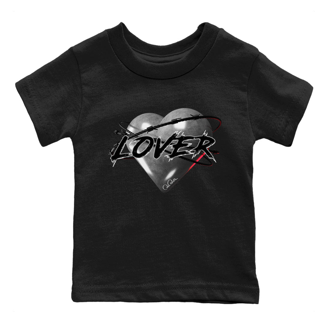 Heart Lover Kids Tops - Air Jordan 14 Metallic Silver