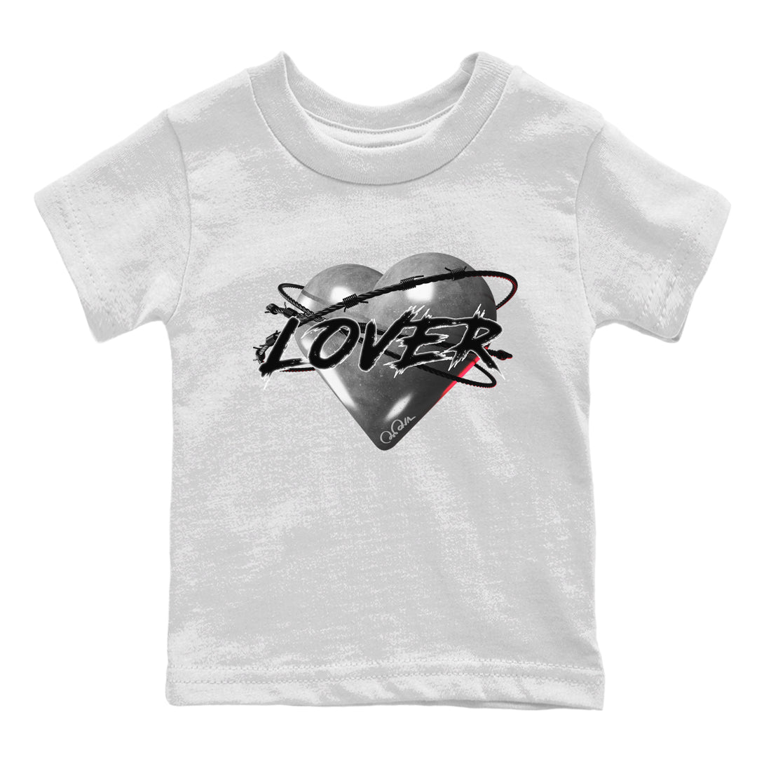 Heart Lover Kids Tops - Air Jordan 14 Metallic Silver