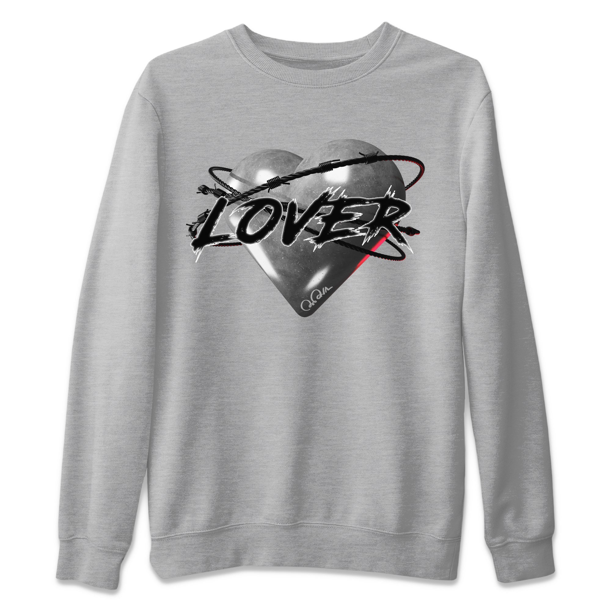 Heart Lover Unisex Tops - Air Jordan 14 Metallic Silver