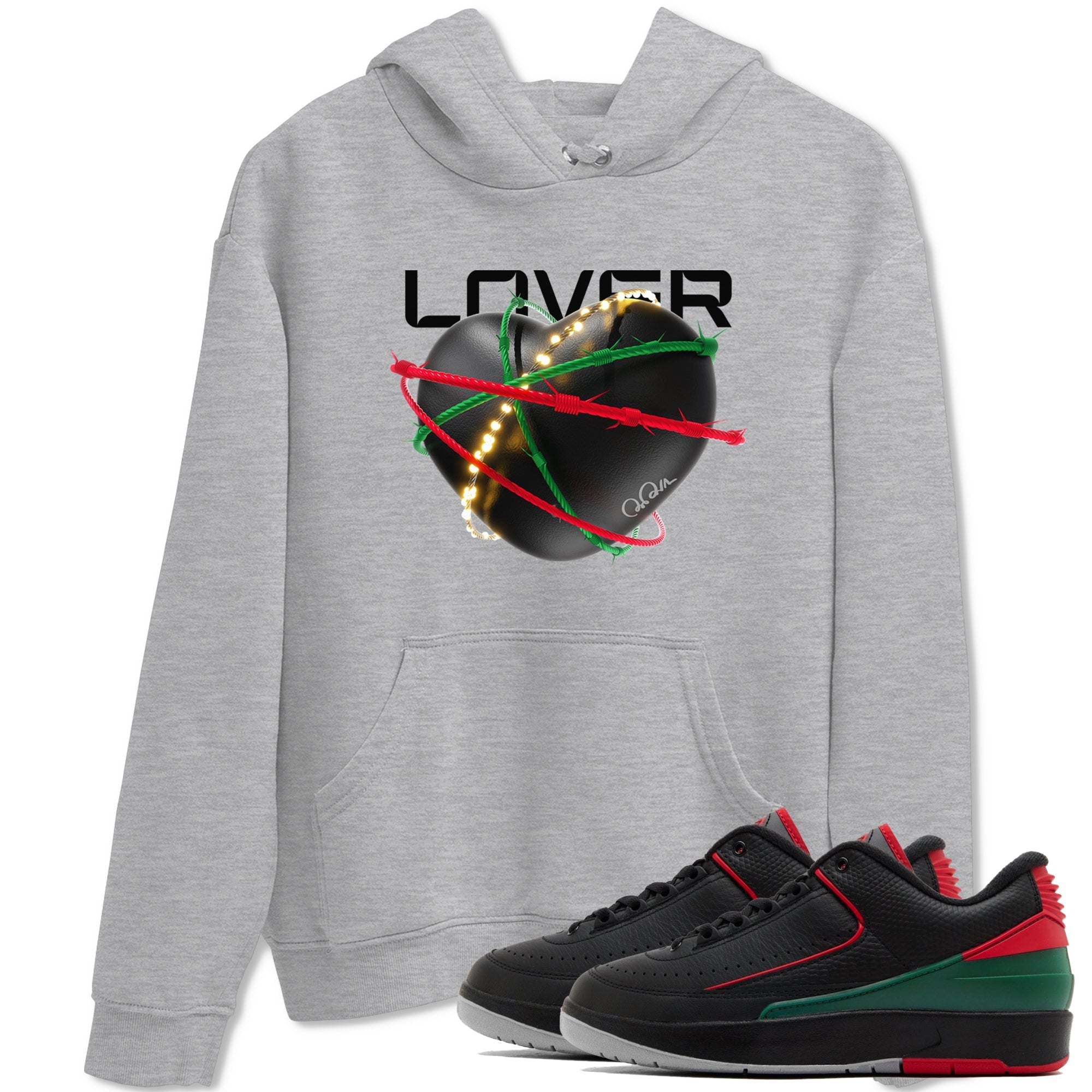 Heart Lover snkmatch Tee - Air Jordan 2 Christmas