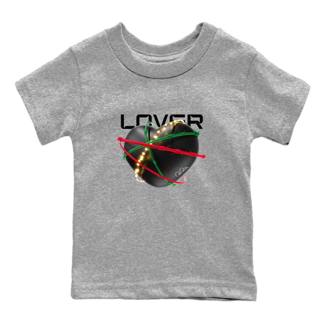 Heart Lover snkmatch Tee Kids - Air Jordan 2 Christmas