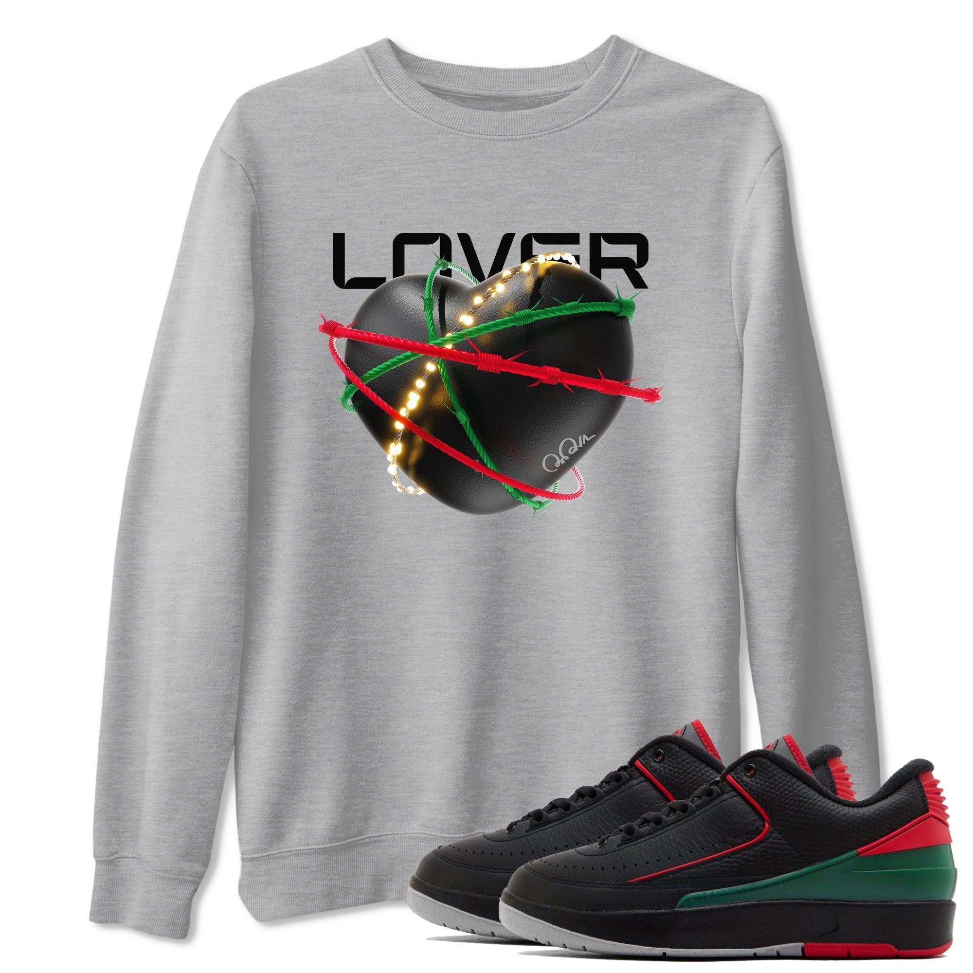 Heart Lover snkmatch Tee - Air Jordan 2 Christmas