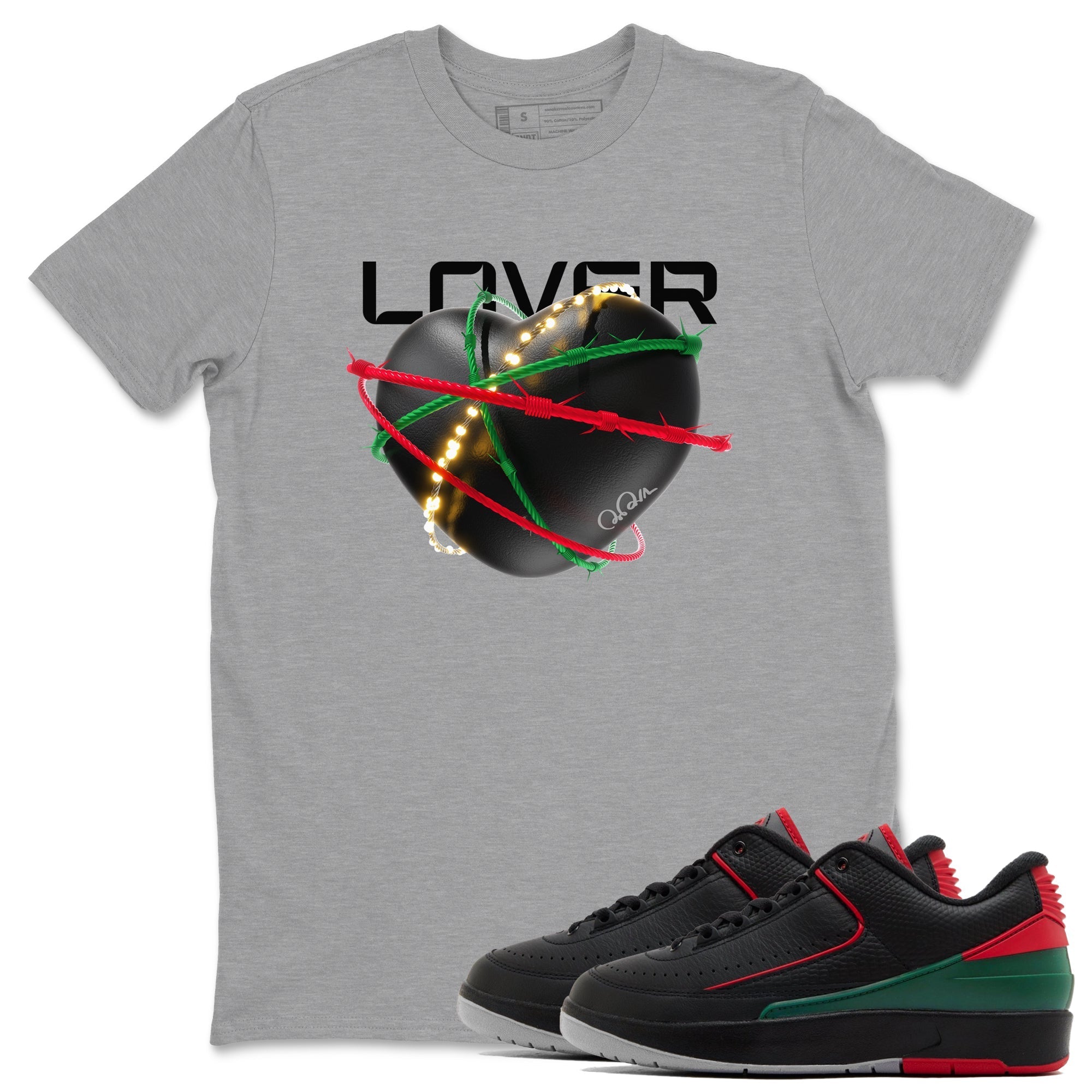 Heart Lover snkmatch Tee - Air Jordan 2 Christmas