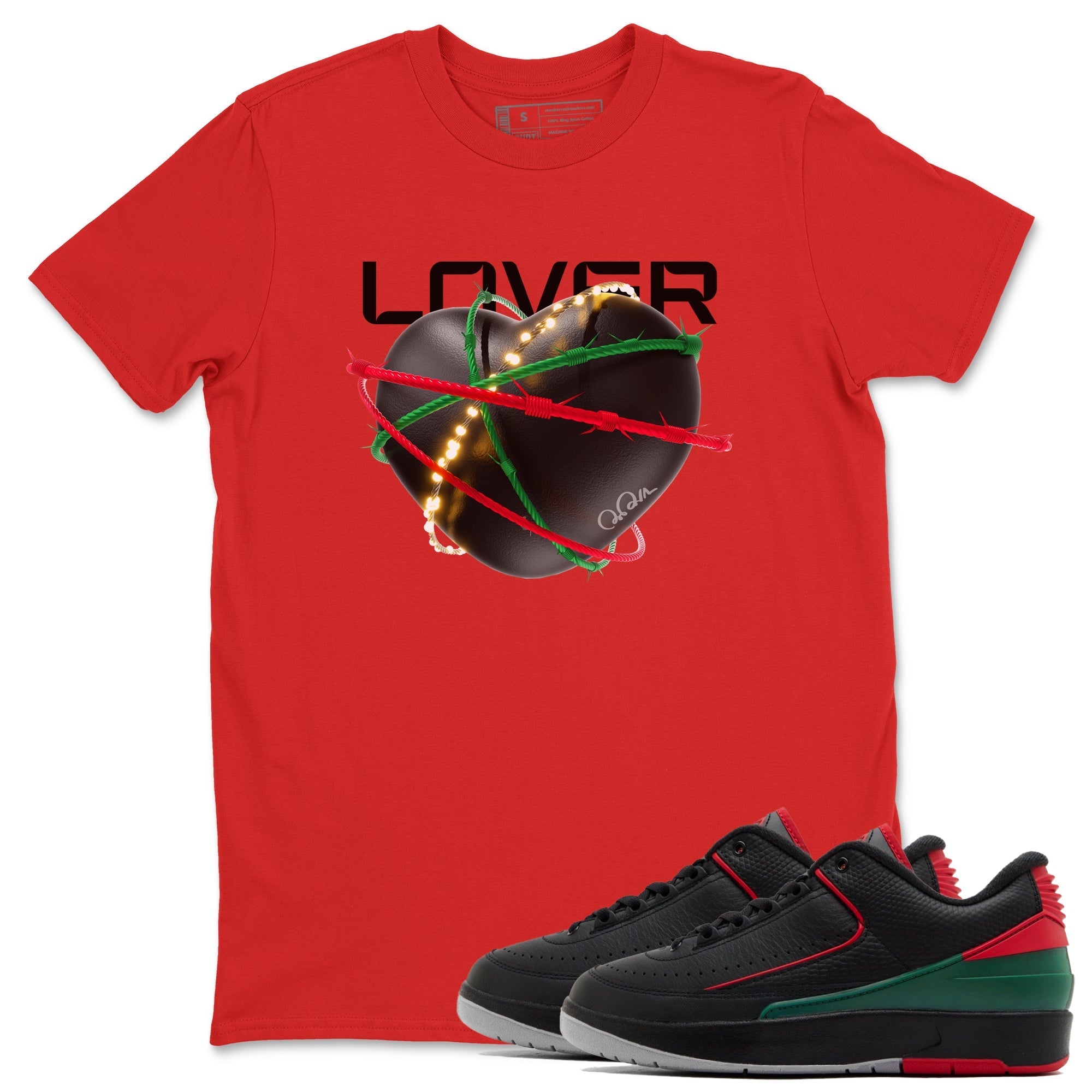 Heart Lover snkmatch Tee - Air Jordan 2 Christmas