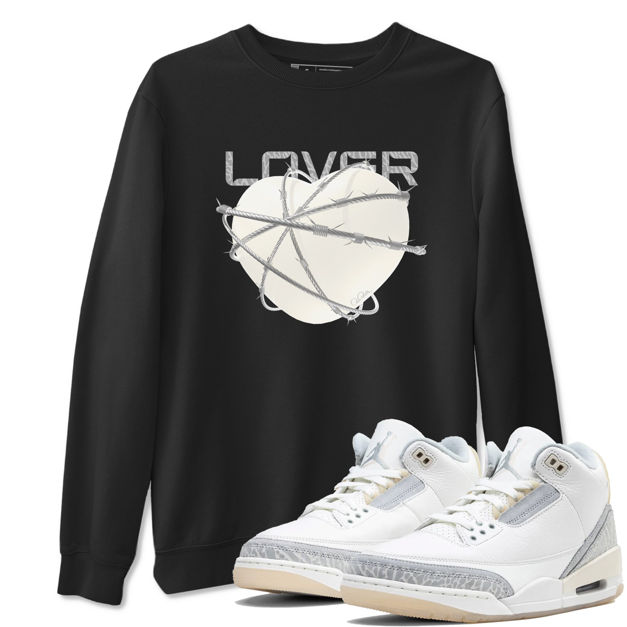 Heart Lover snkmatch Tees - Air Jordan 3 Ivory