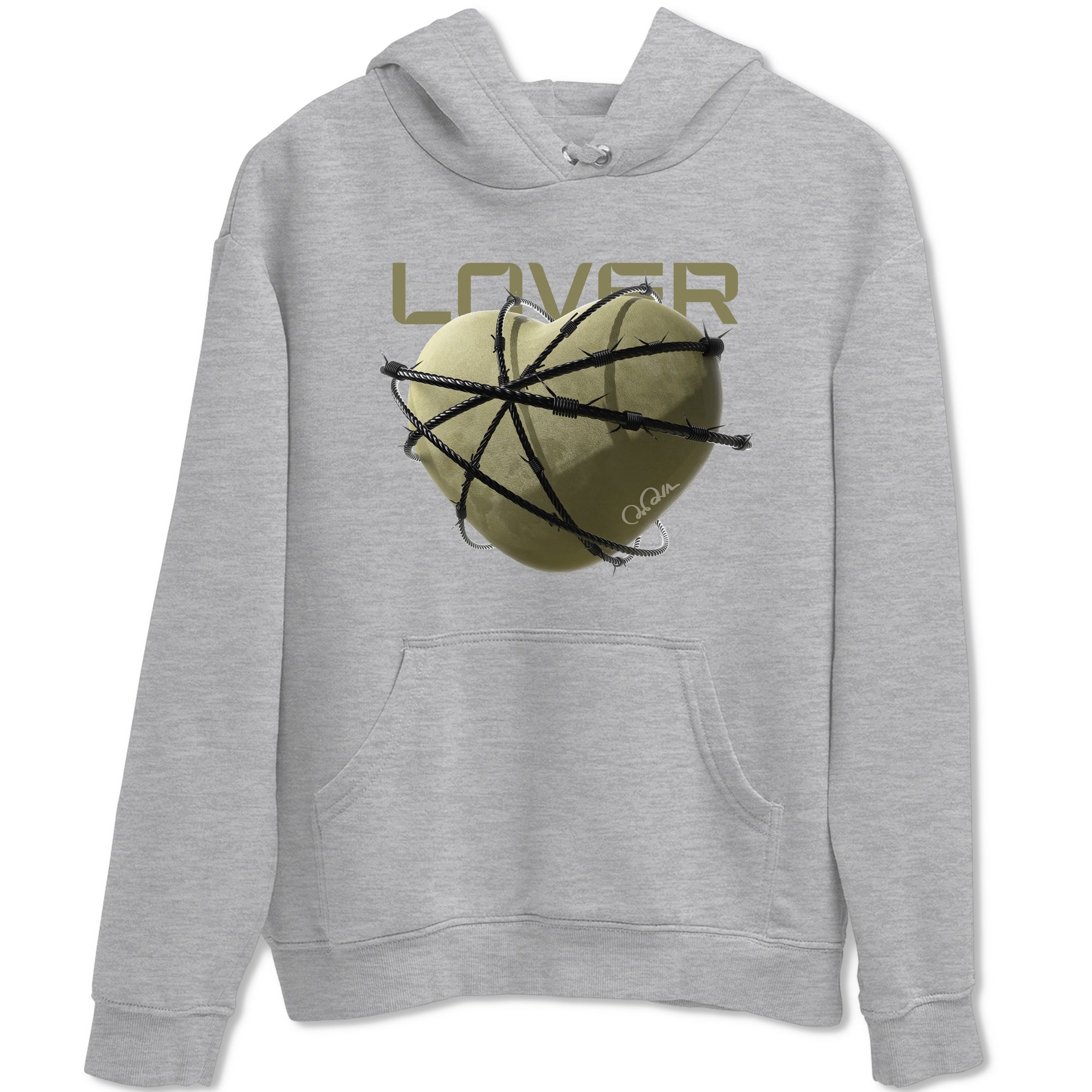 Heart Lover snkmatch Tee - Air Jordan 4 Medium Olive