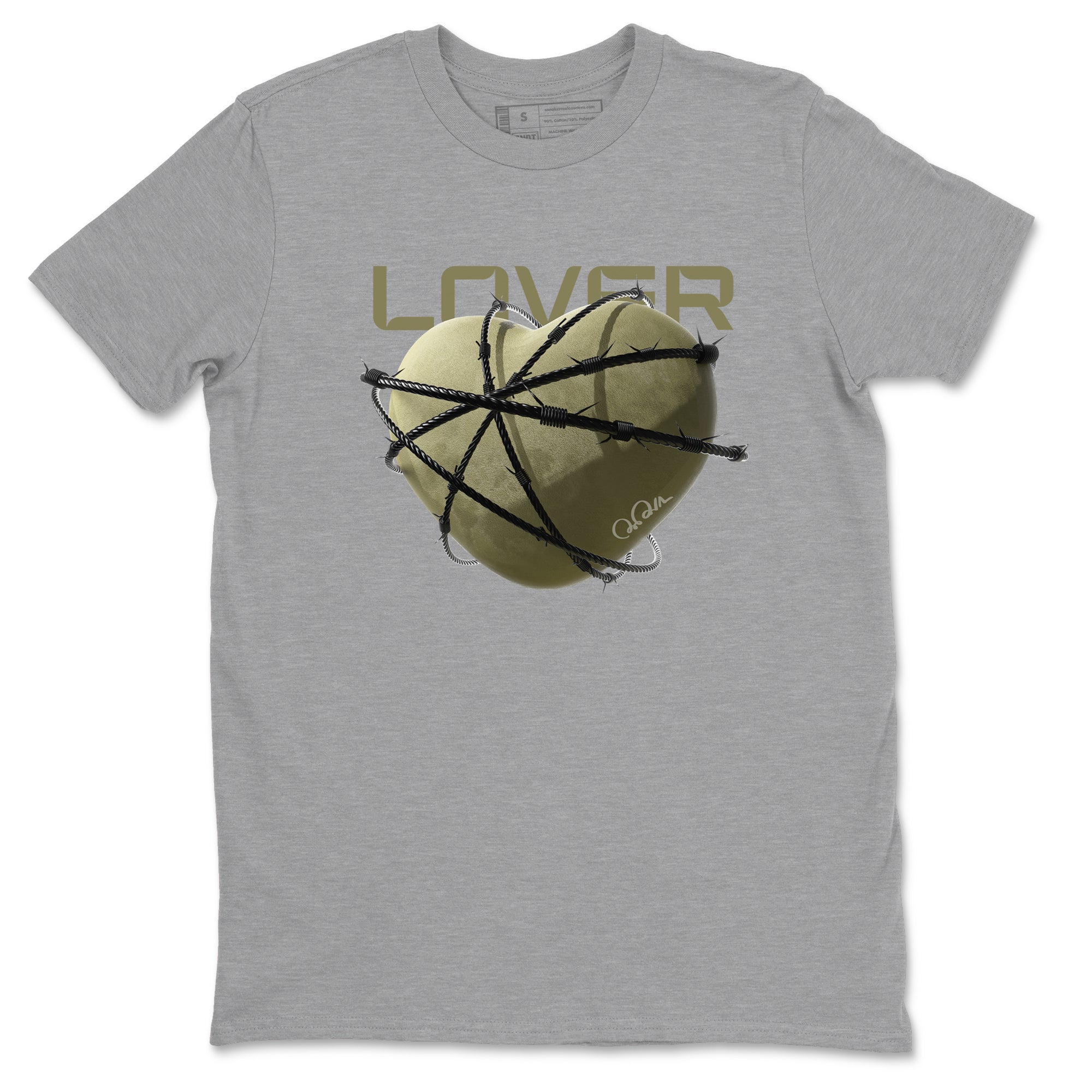 Heart Lover snkmatch Tee - Air Jordan 4 Medium Olive