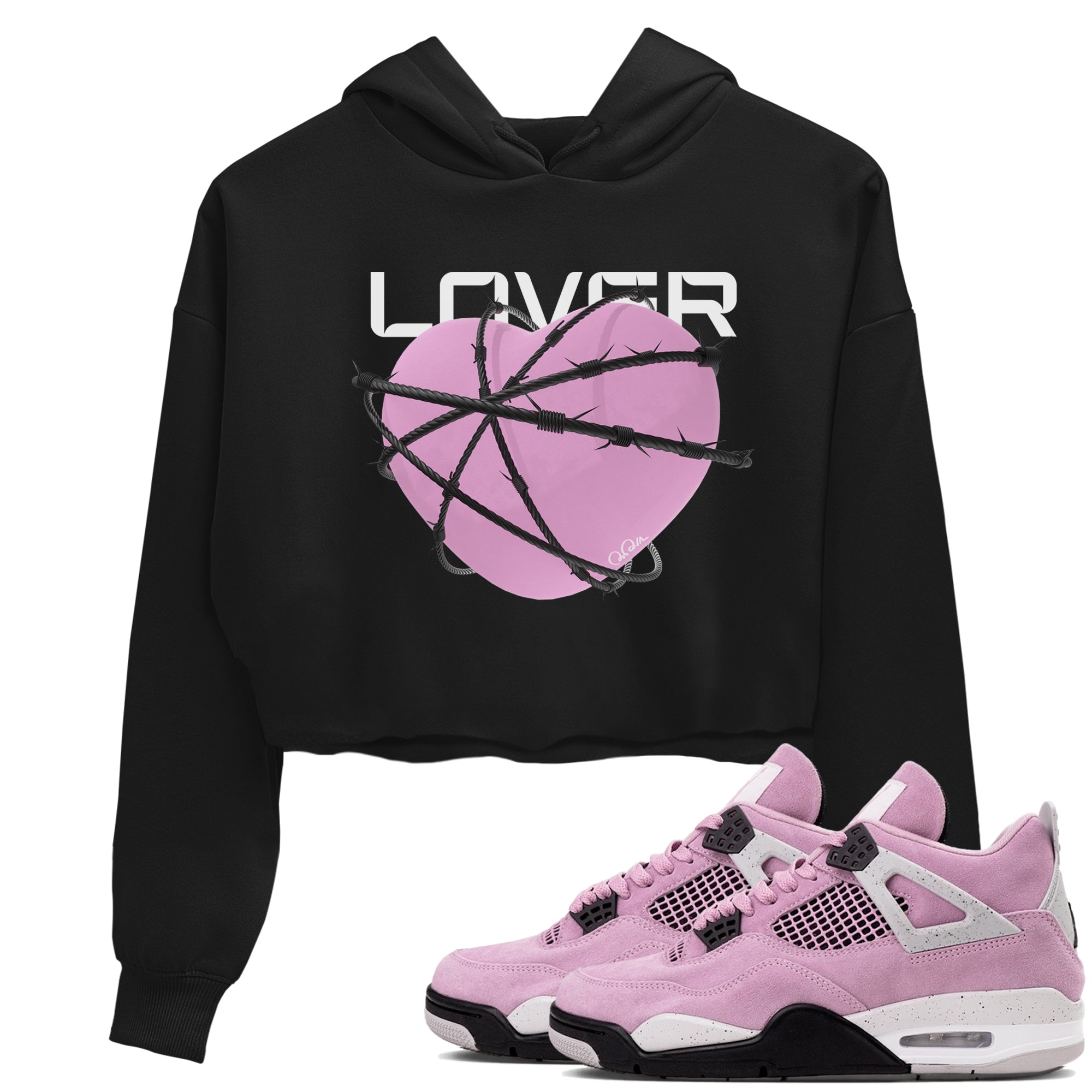 Heart Lover snkmatch Women's Top - Air Jordan 4 Orchid