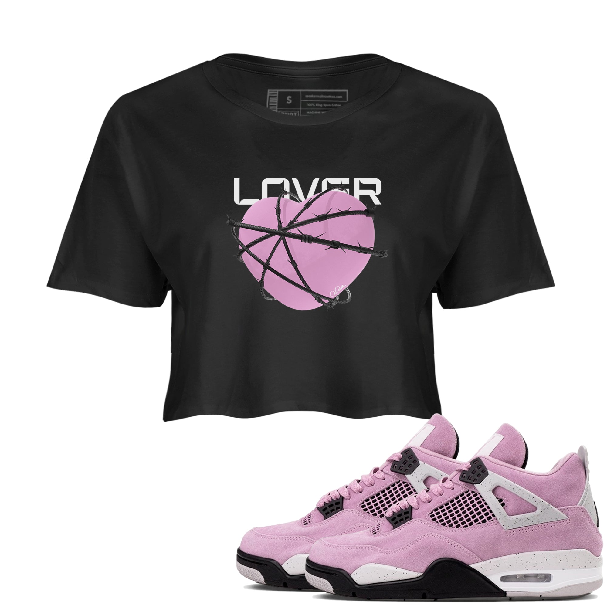 Heart Lover snkmatch Women's Top - Air Jordan 4 Orchid
