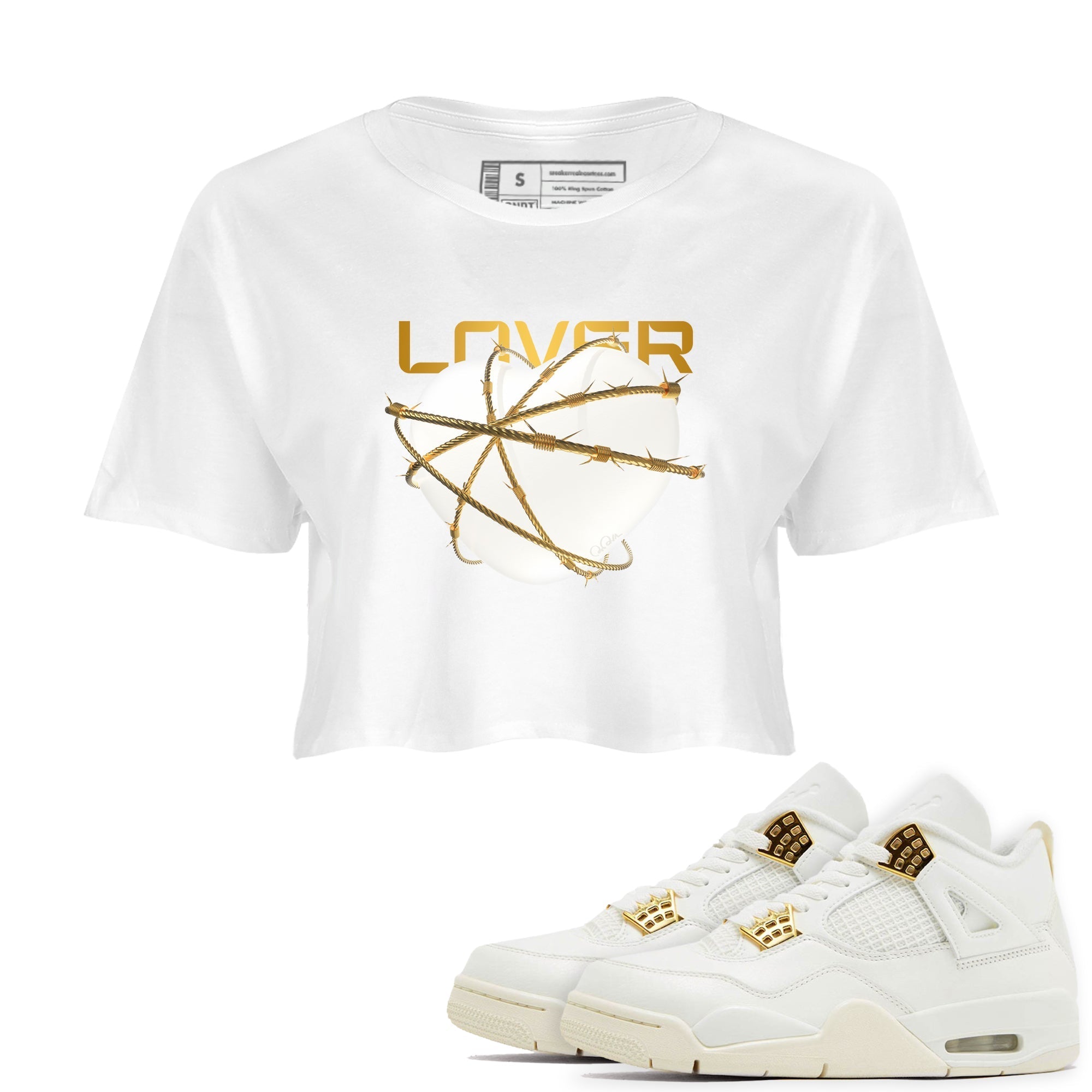 Heart Lover snkmatch Women's Top - Air Jordan 4 Sail 2024