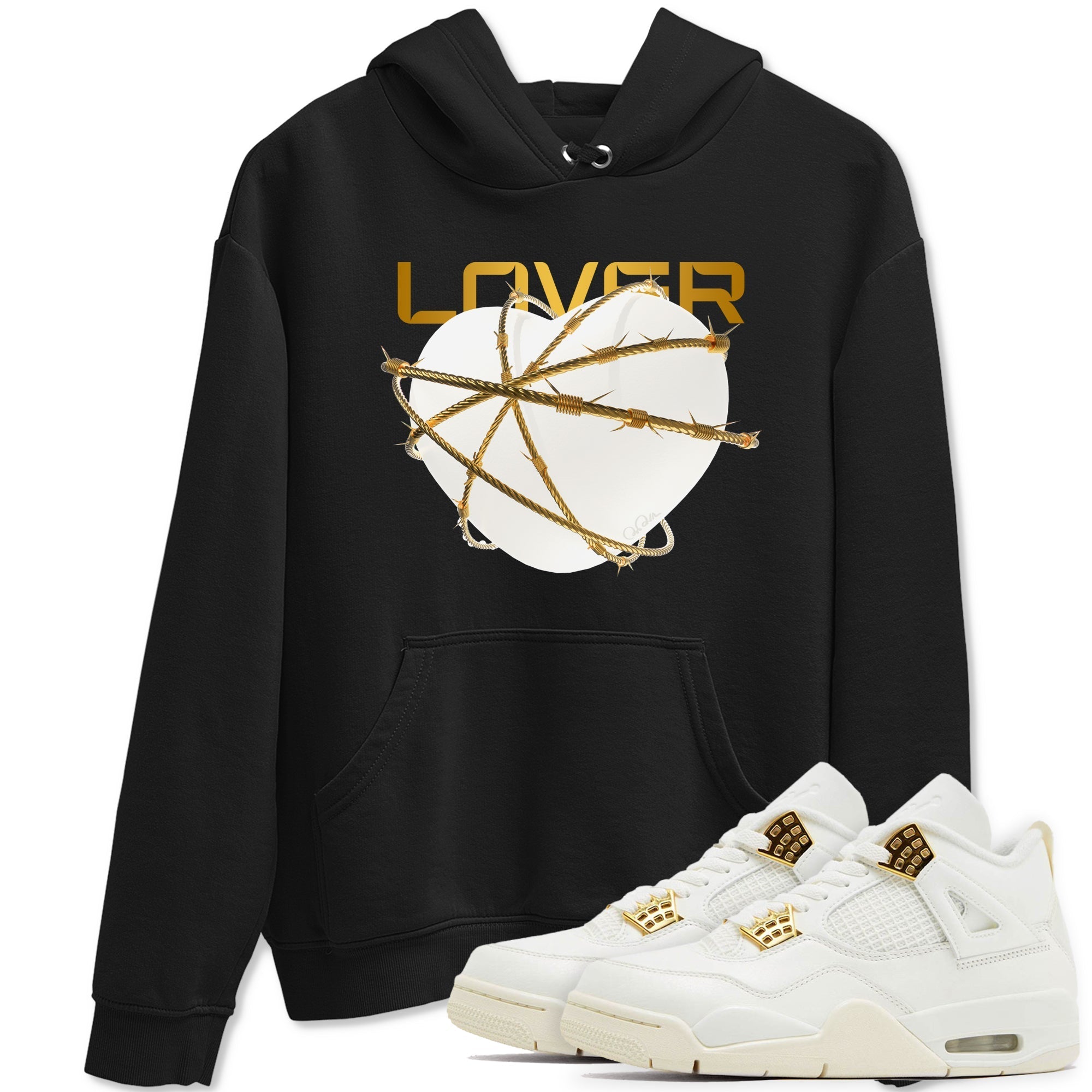 Heart Lover snkmatch Tees - Air Jordan 4 Sail 2024