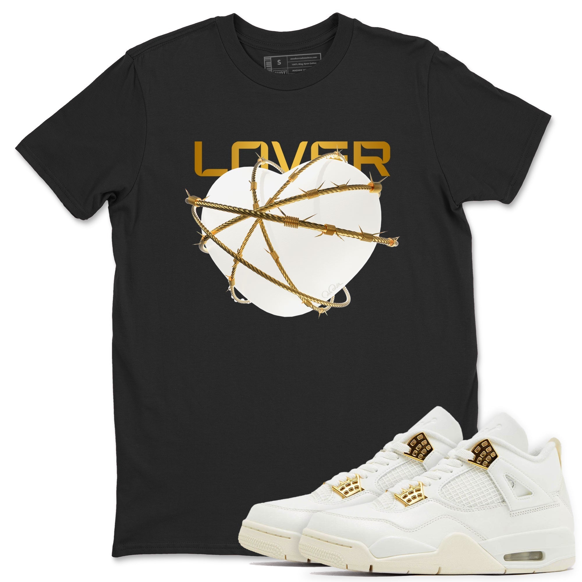 Heart Lover snkmatch Tees - Air Jordan 4 Sail 2024