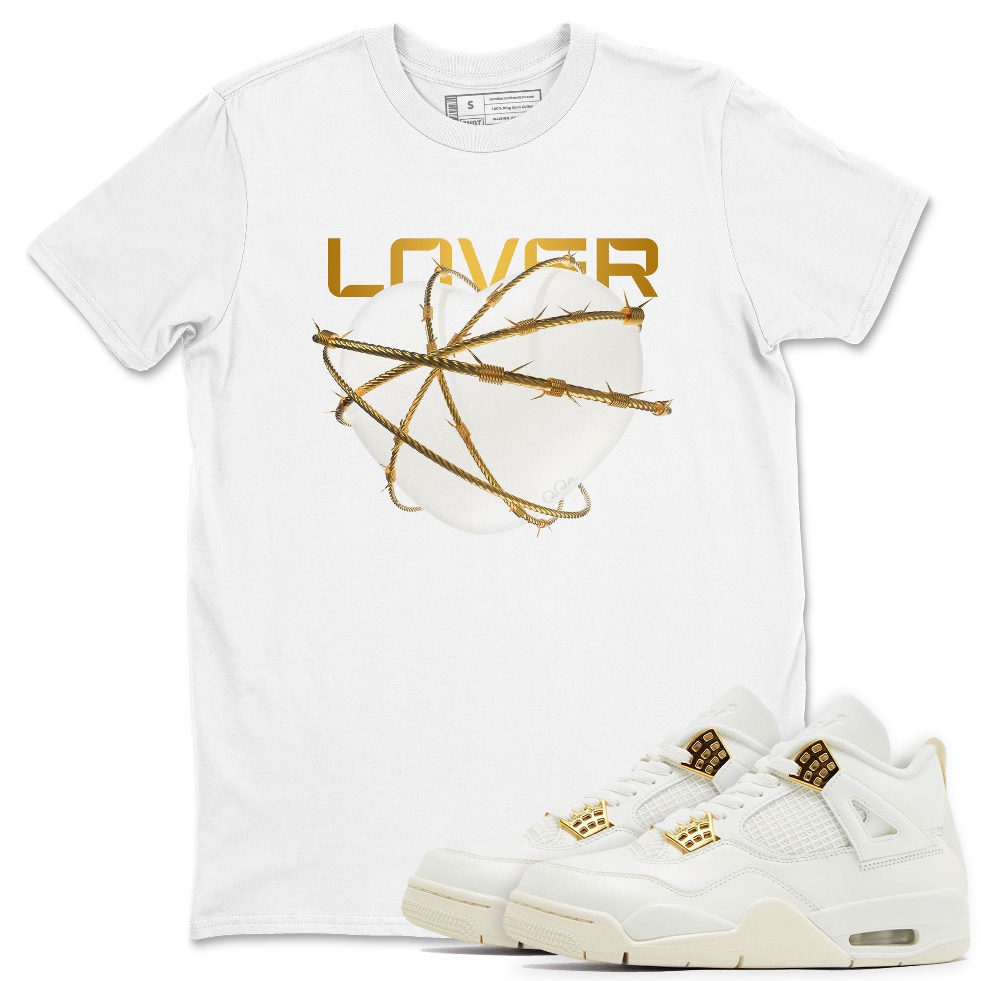 Heart Lover snkmatch Tees - Air Jordan 4 Sail 2024