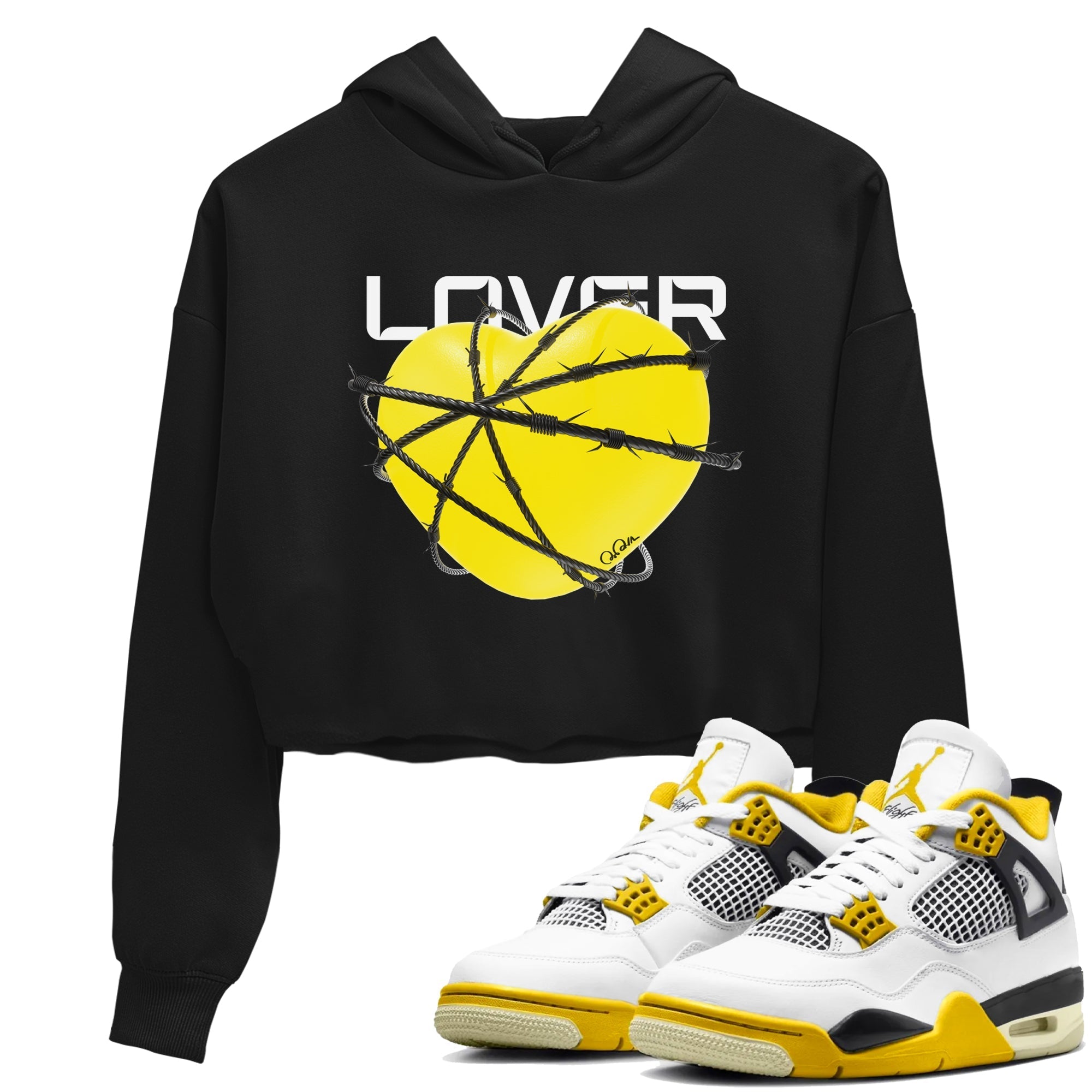 Heart Lover snkmatch Women's Top - Air Jordan 4 Vivid Sulfur