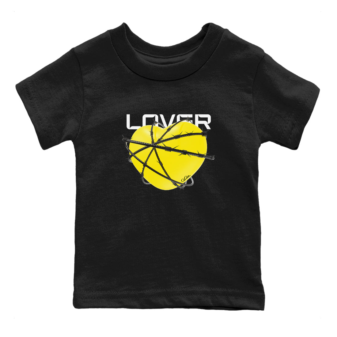Heart Lover snkmatch Tees Kids - Air Jordan 4 Vivid Sulfur