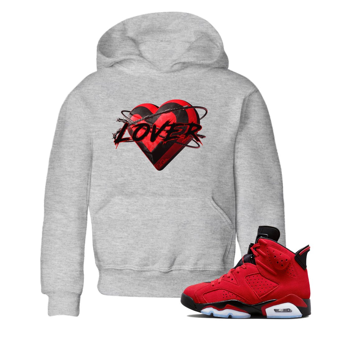 Heart Lover Kids Tops - Air Jordan 6 Toro Bravo