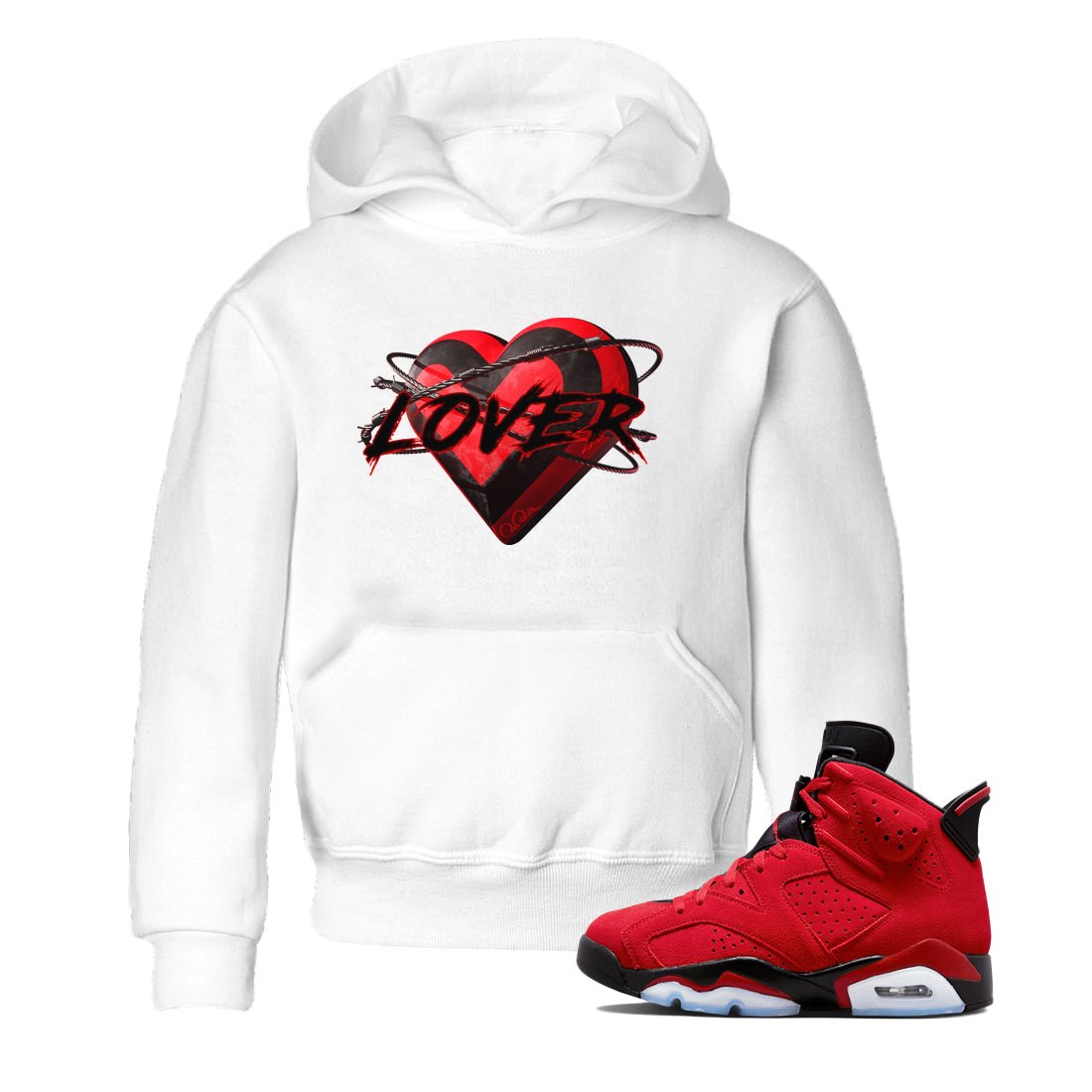 Heart Lover Kids Tops - Air Jordan 6 Toro Bravo