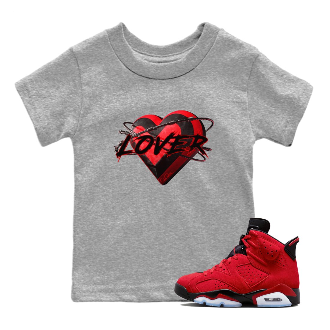 Heart Lover Kids Tops - Air Jordan 6 Toro Bravo