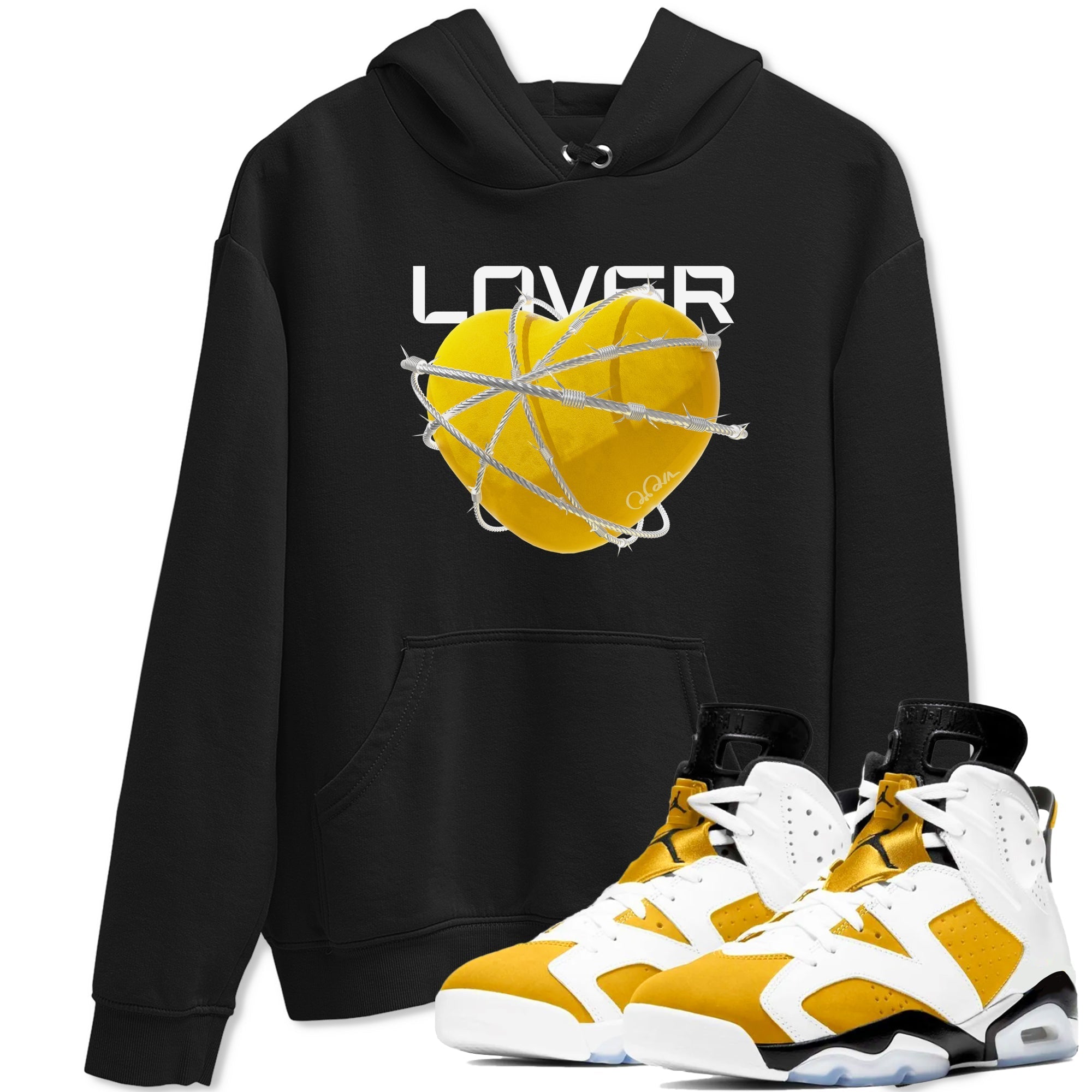 Heart Lover snkmatch Tee - Air Jordan 6 Yellow Ochre