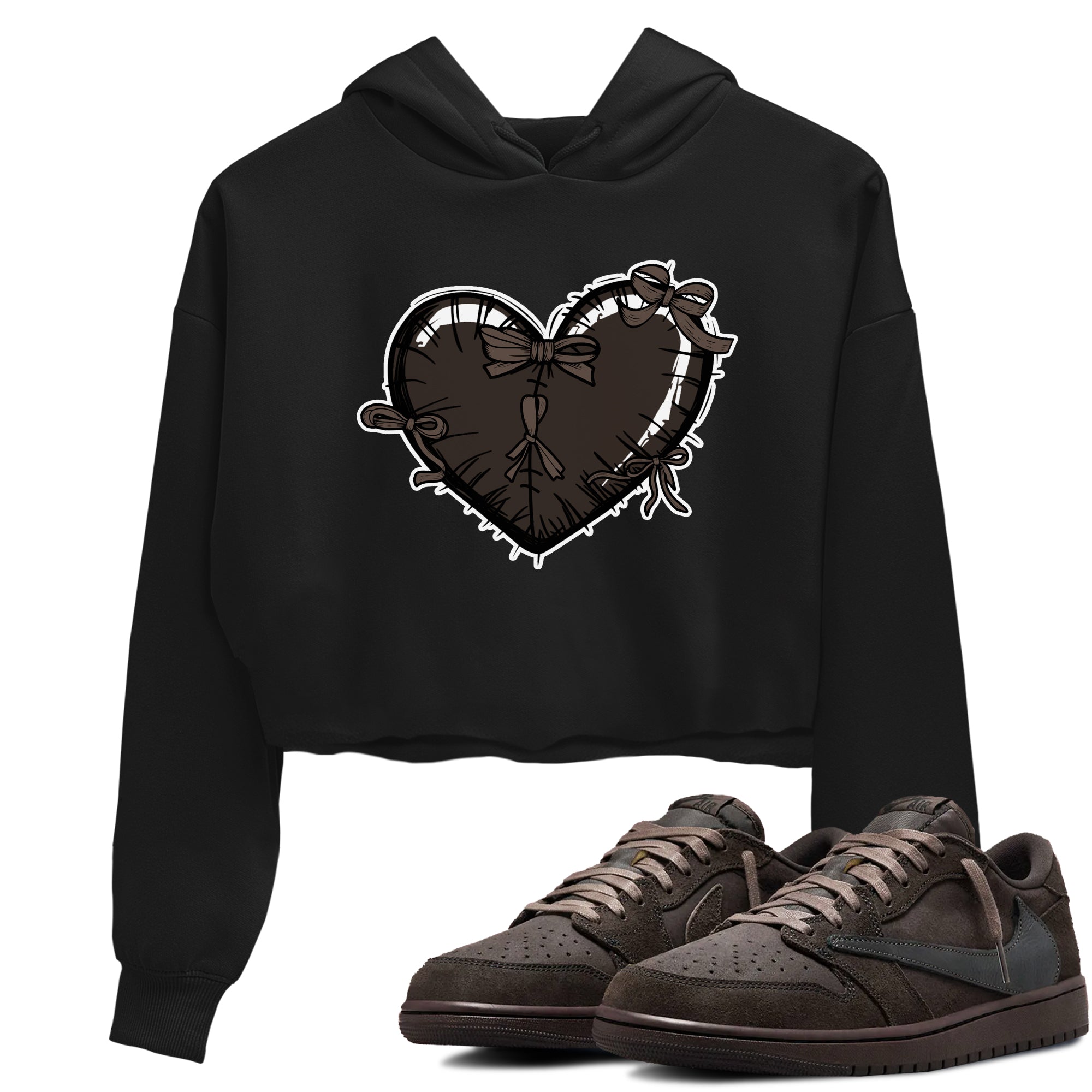 Heart with Ribbons snkmatch Women's Top - Air Jordan 1 Travis Scott Velvet Brown