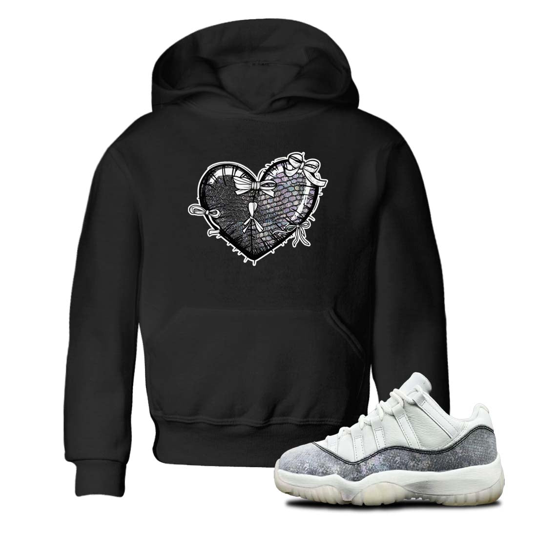 Heart With Ribbons snkmatch Tees Kids - Air Jordan 11 Year Of The Snake