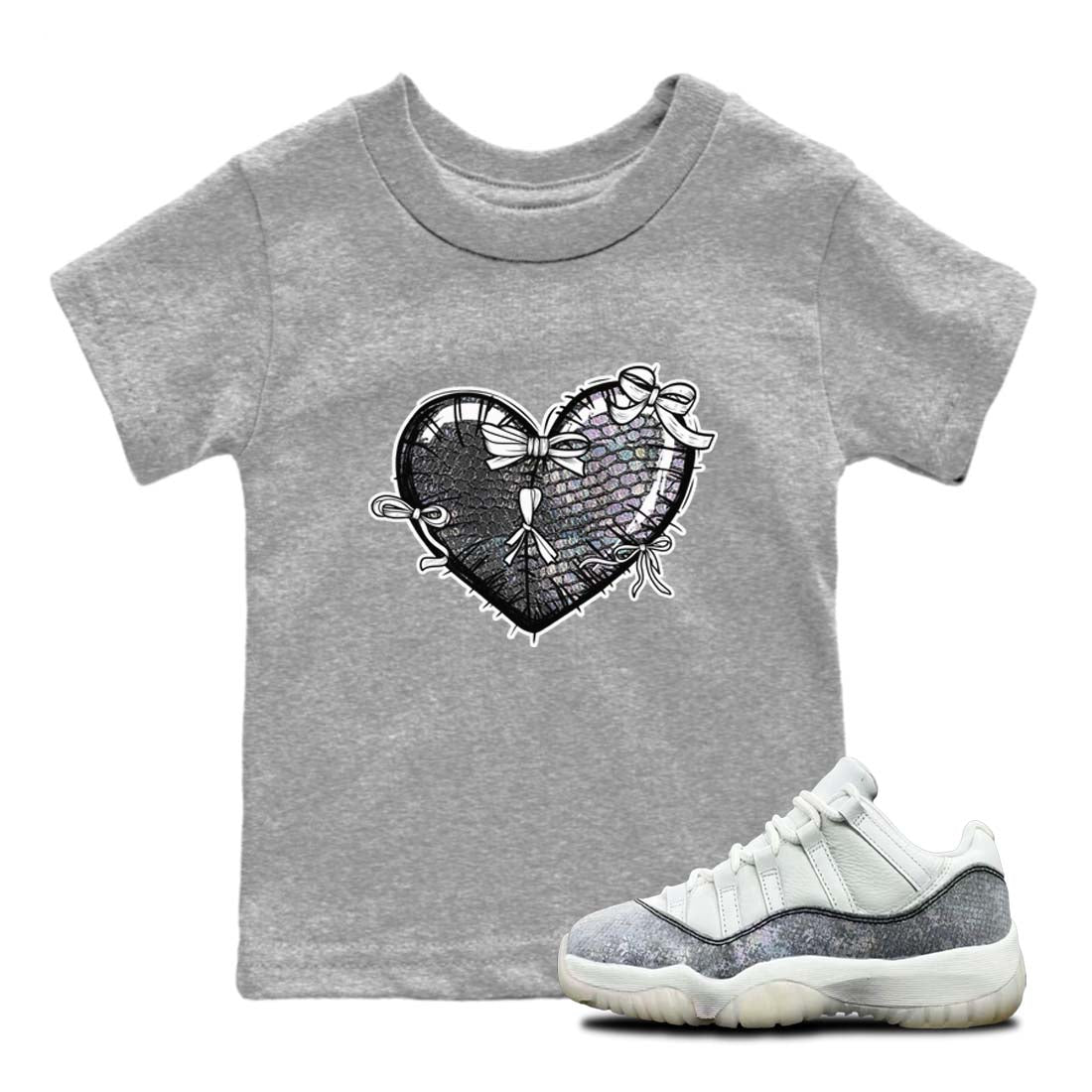 Heart With Ribbons snkmatch Tees Kids - Air Jordan 11 Year Of The Snake
