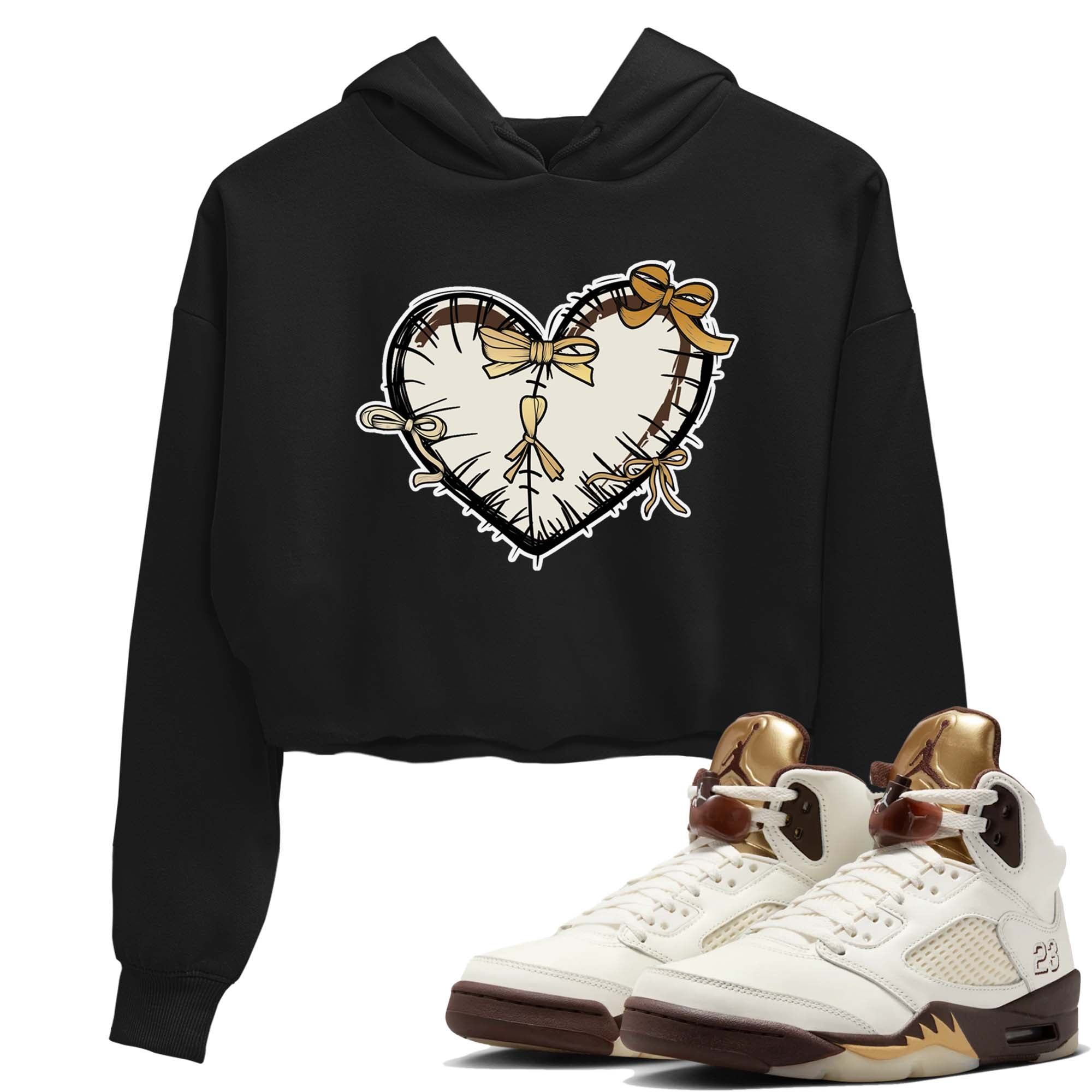 Heart With Ribbons snkmatch Women's Top - Air Jordan 5 Golden Ticket