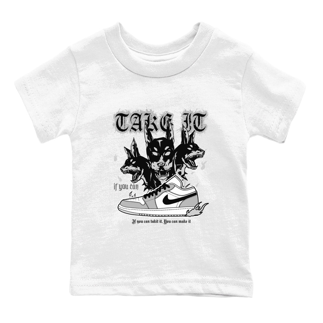 Hell Hounds snkmatch Tees Kids - Air Jordan 1 Wolf Grey