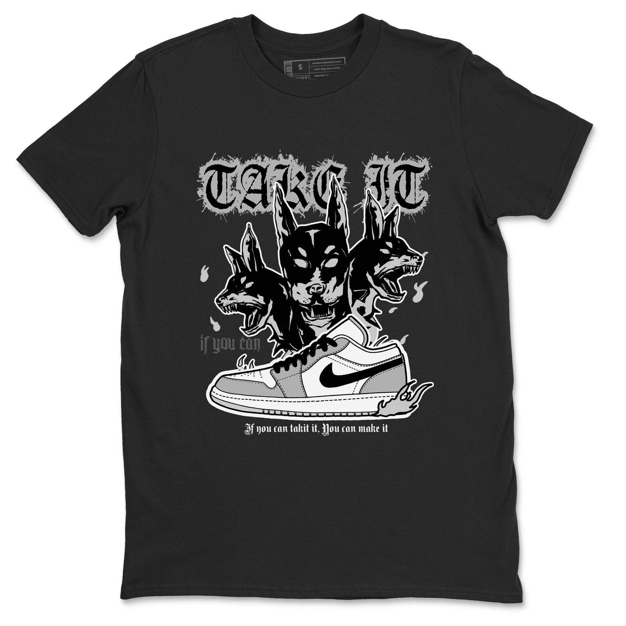 Hell Hounds snkmatch Tees - Air Jordan 1 Wolf Grey