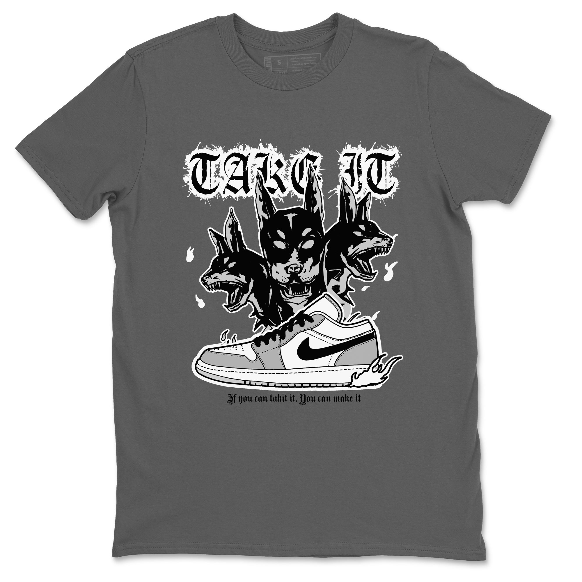 Hell Hounds snkmatch Tees - Air Jordan 1 Wolf Grey
