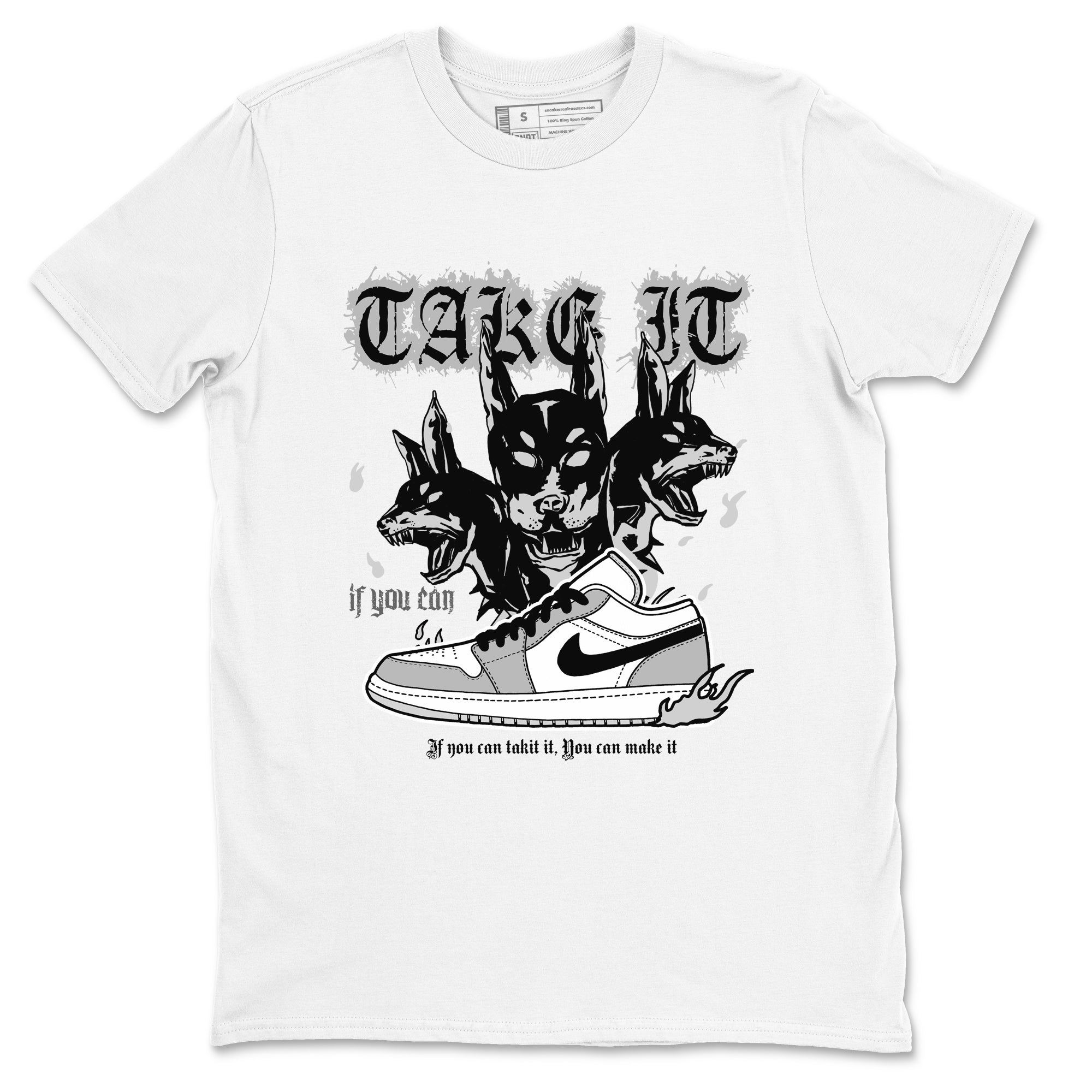Hell Hounds snkmatch Tees - Air Jordan 1 Wolf Grey