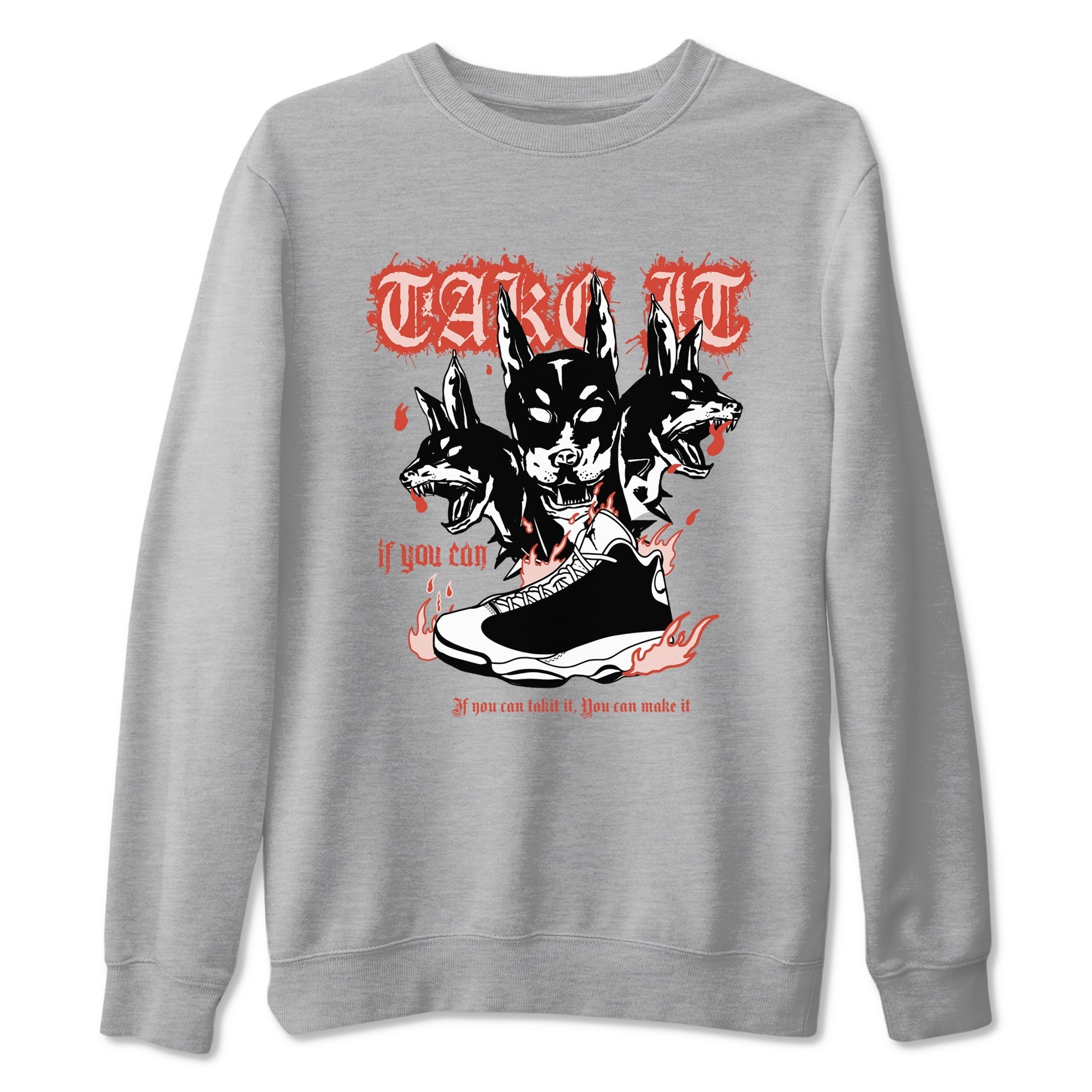 Hell Hounds snkmatch Tees - Air Jordan 13 Dune Red