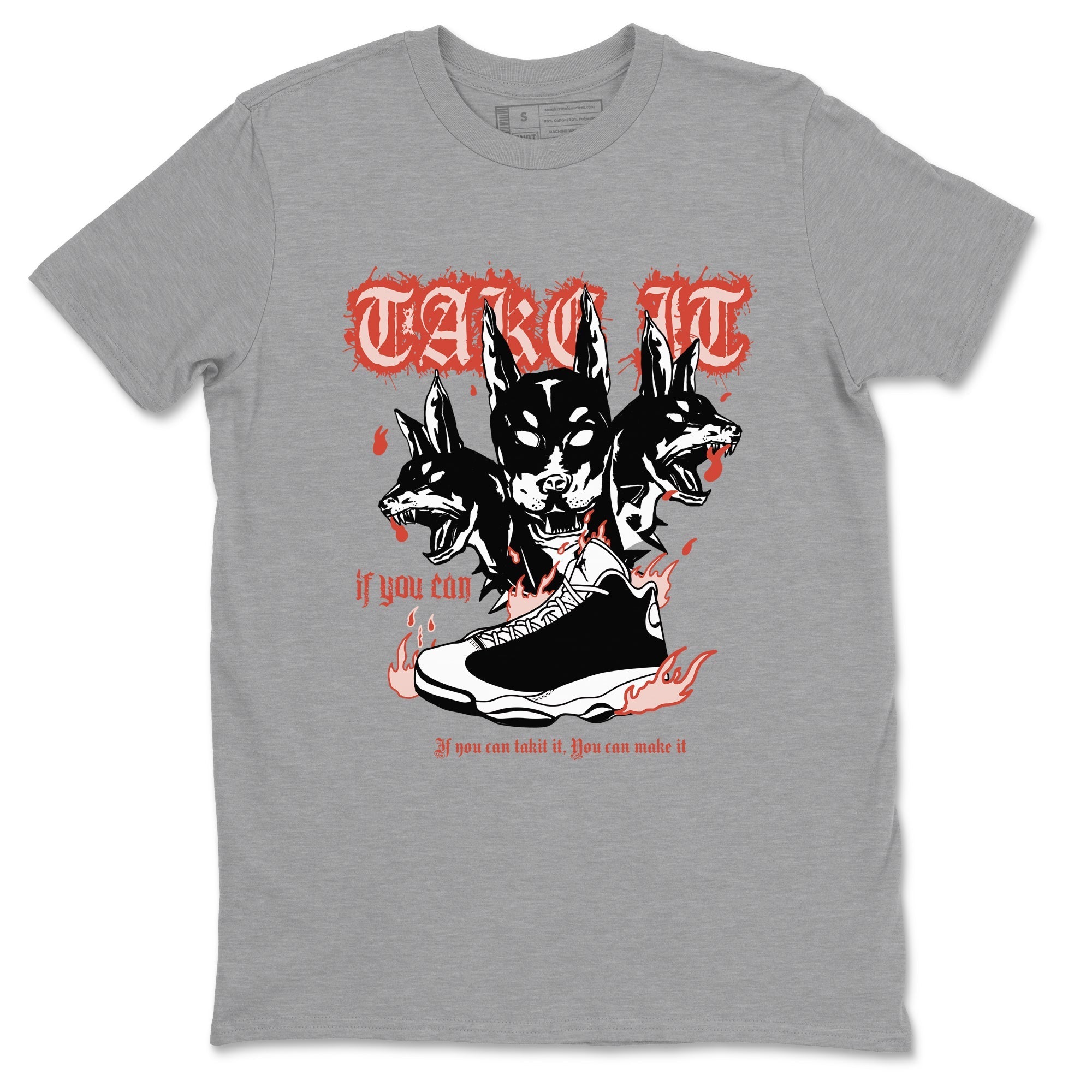 Hell Hounds snkmatch Tees - Air Jordan 13 Dune Red
