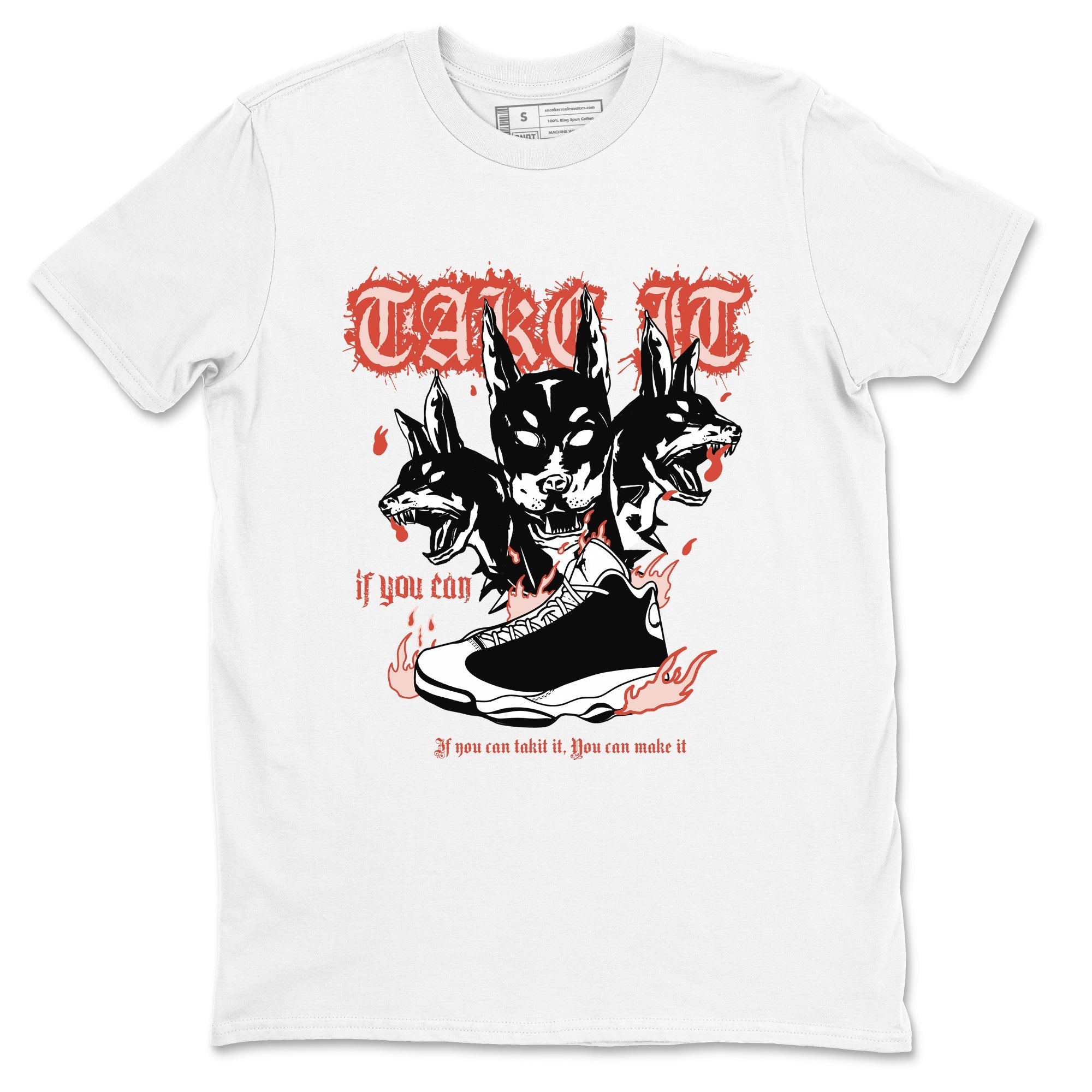 Hell Hounds snkmatch Tees - Air Jordan 13 Dune Red