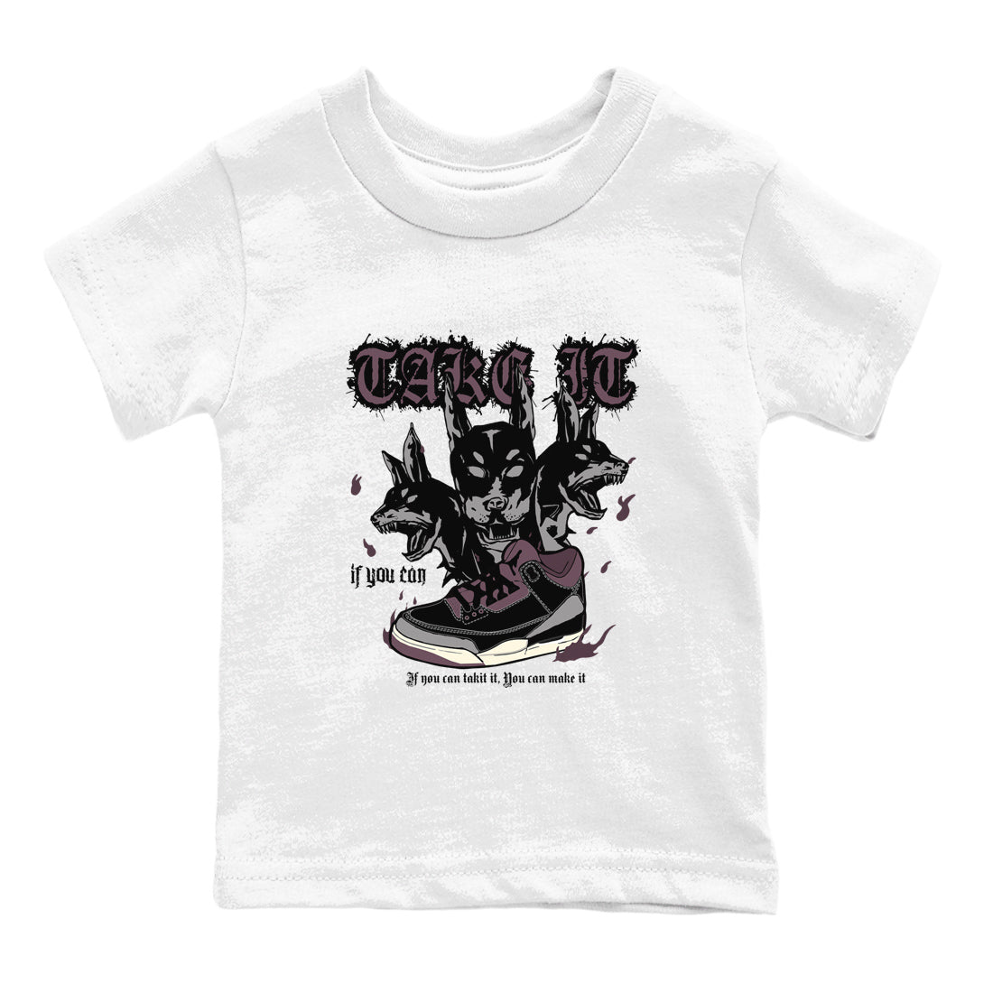 Hell Hounds snkmatch Tees Kids - Air Jordan 3 A Ma Maniere x Black