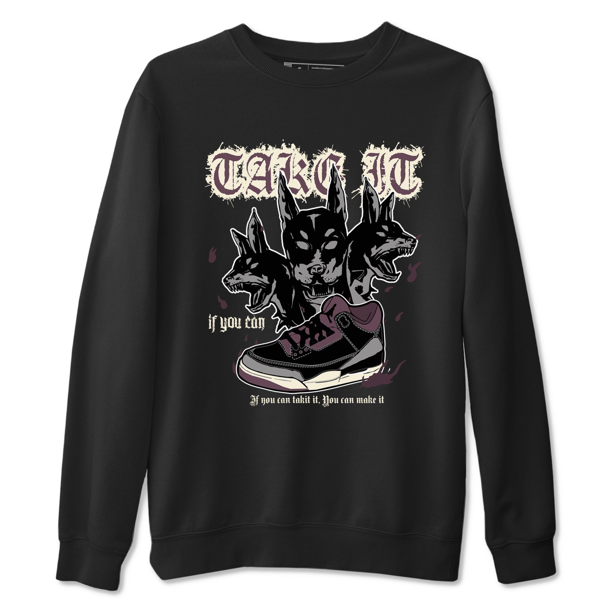 Hell Hounds snkmatch Tees - Air Jordan 3 A Ma Maniere x Black