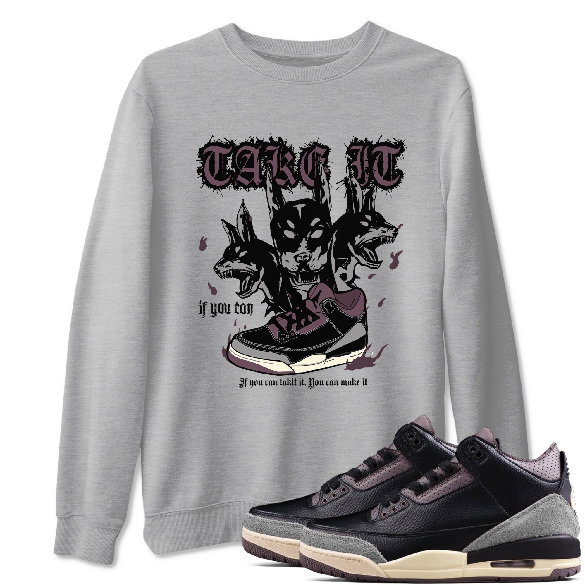 Hell Hounds snkmatch Tees - Air Jordan 3 A Ma Maniere x Black
