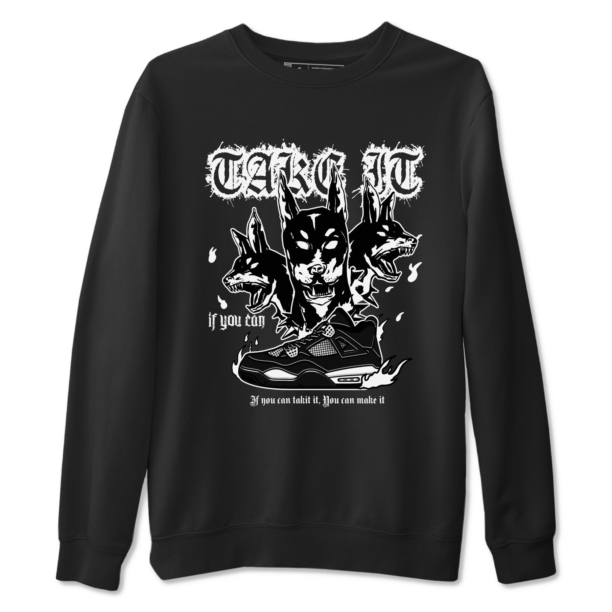 Hell Hounds snkmatch Tees - Air Jordan 4 White Thunder
