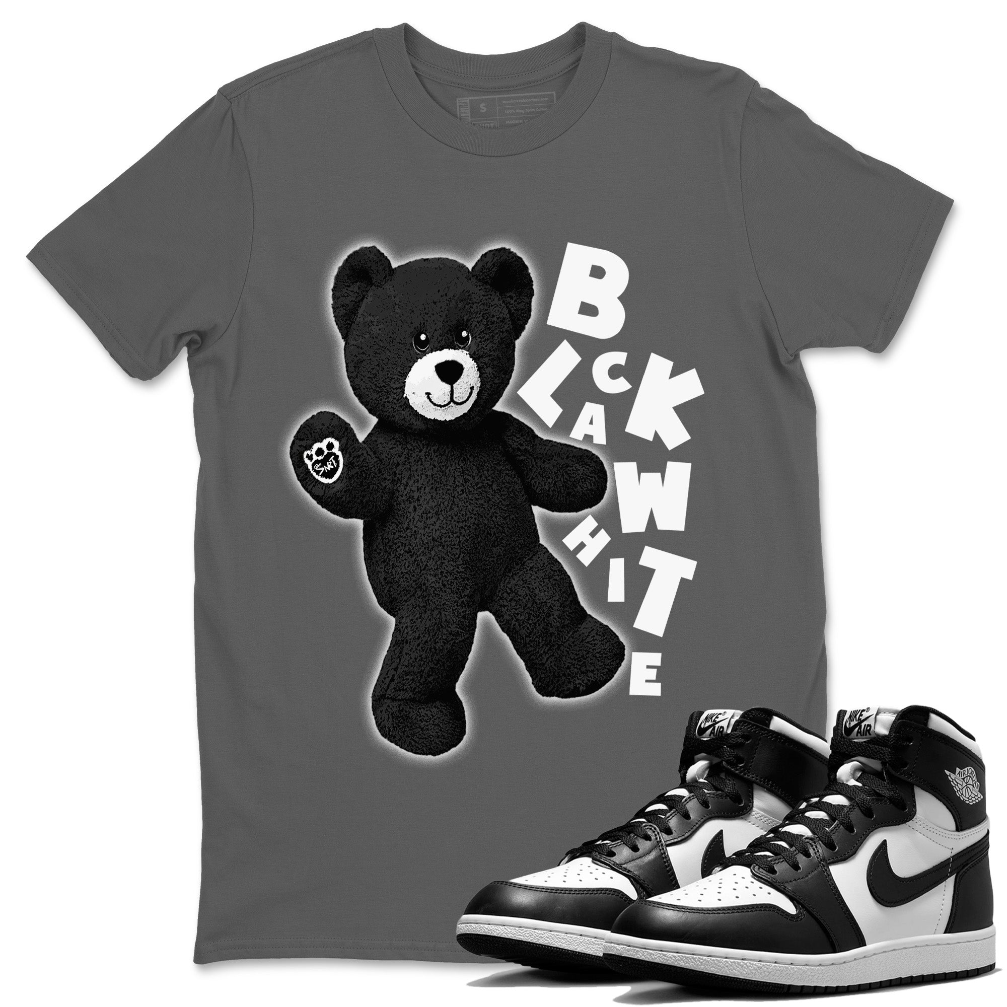 Hello Bear Unisex Tops - Air Jordan 1 Black White