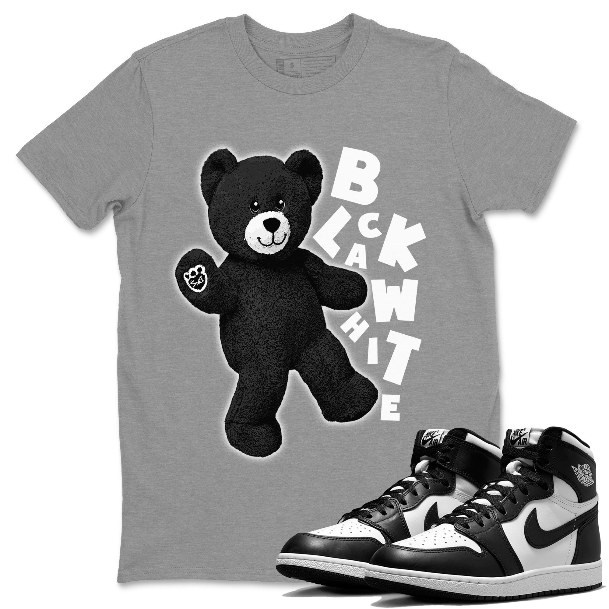 Hello Bear Unisex Tops - Air Jordan 1 Black White