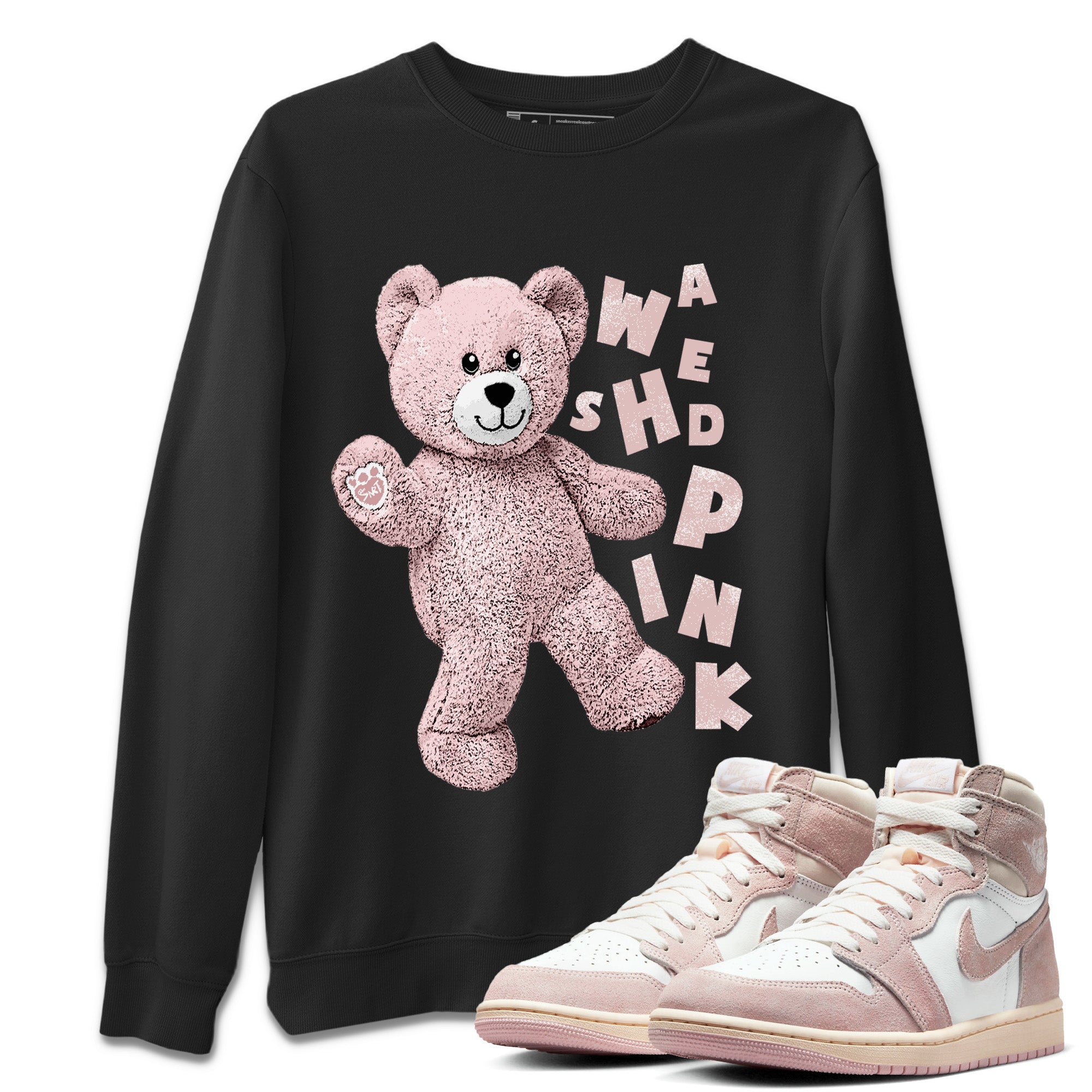 Hello Bear Unisex Tops - Air Jordan 1 Washed Pink