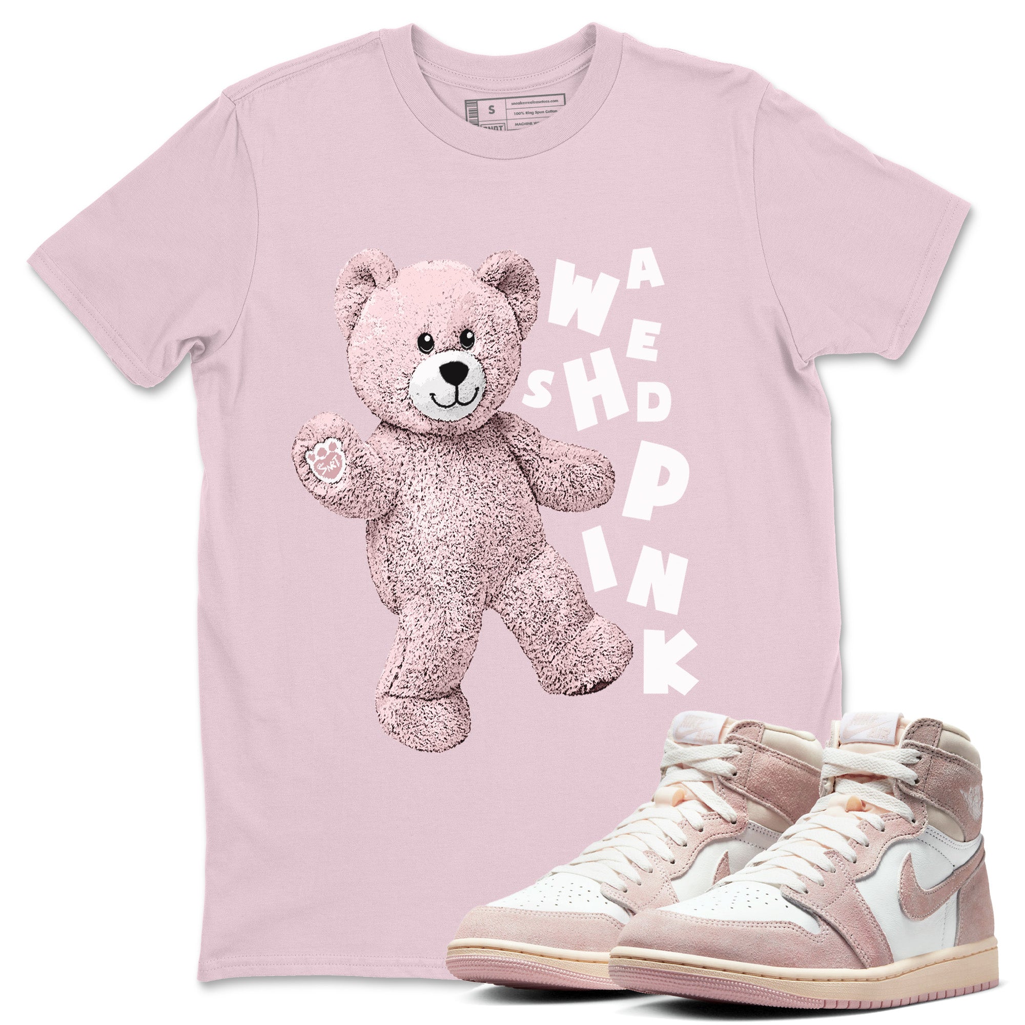 Hello Bear Unisex Tops - Air Jordan 1 Washed Pink