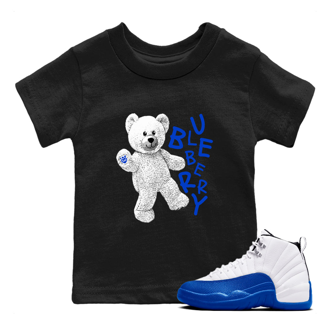 Hello Bear snkmatch Tees Kids - Air Jordan 12 Blueberry